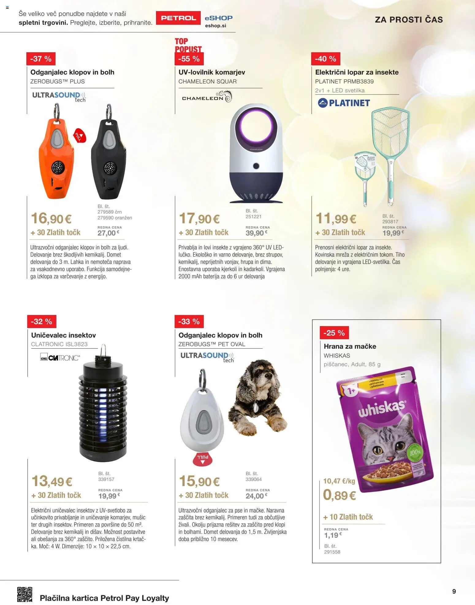 Novi Petrol katalog ponudbe – veljaven od 02.07.2026 | Stran: 9 | Izdelki: Baterija, Led svetilka, Hrana za mačke, Svetilka