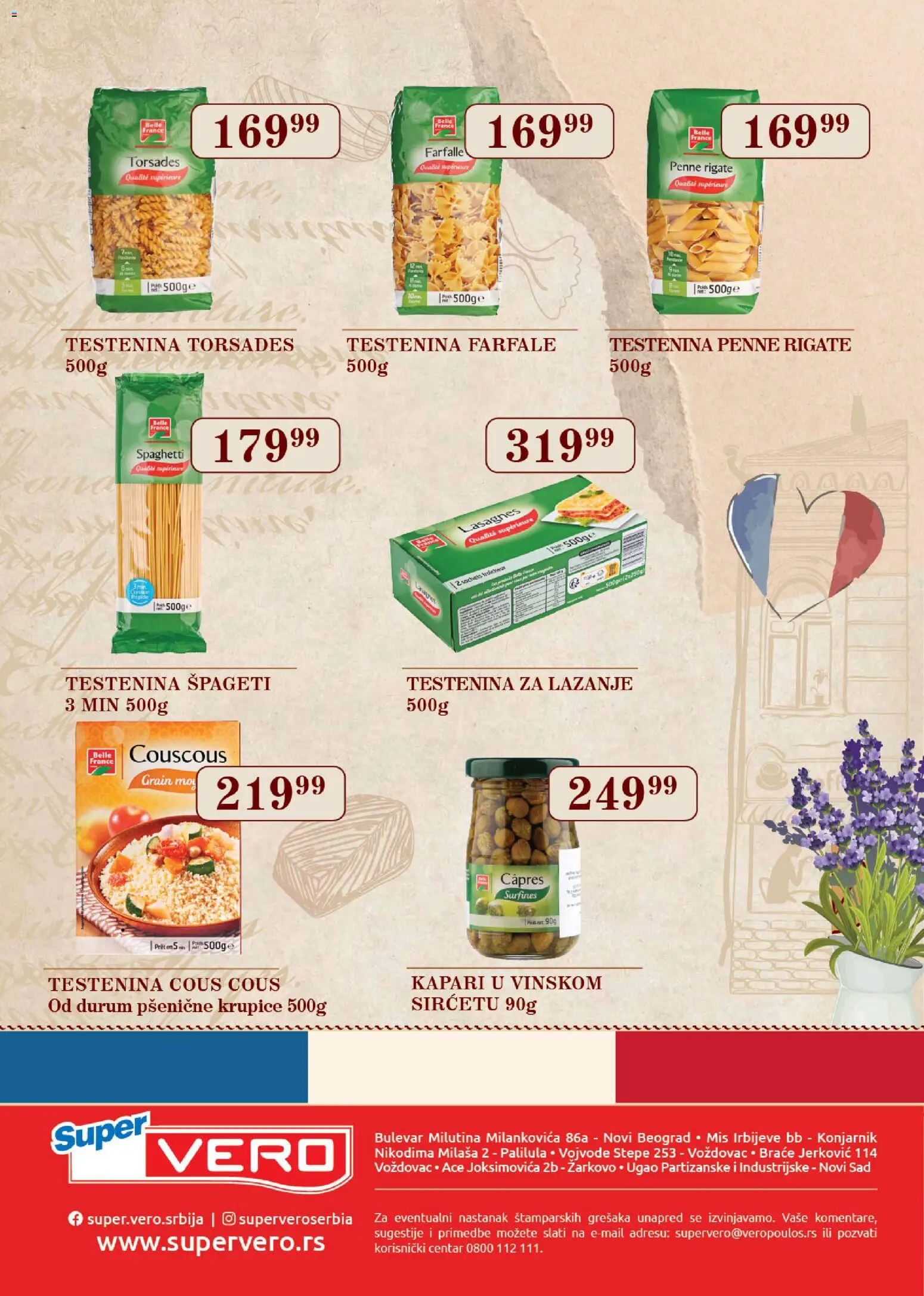 SuperVERO katalog - važi od 02.07.2026 | Strana: 15 | Proizvode: Testenina, Miš, Lazanje, Špageti