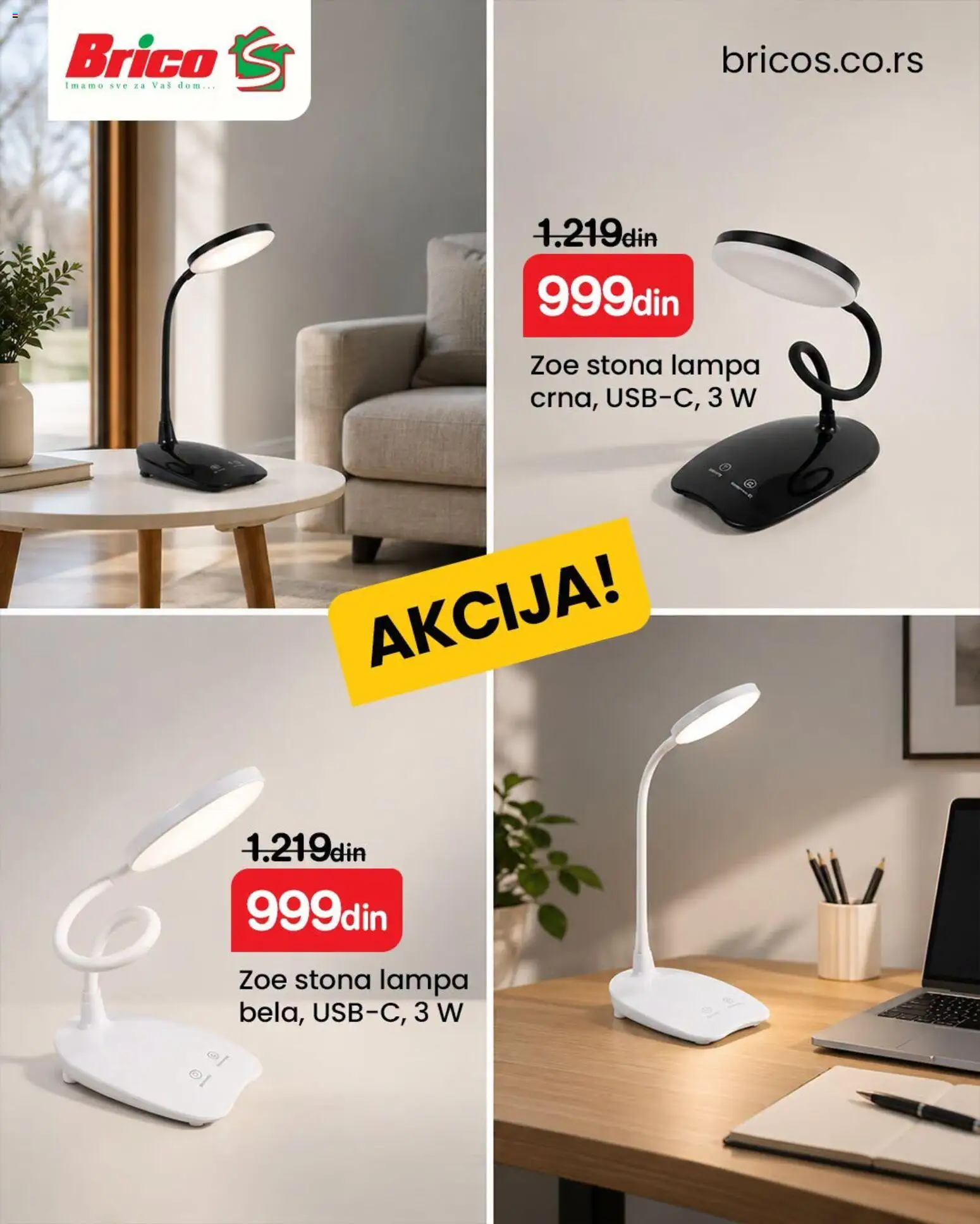 Brico S katalog - važi od 14.09.2026 | Strana: 2 | Proizvode: Stona lampa, Lampa