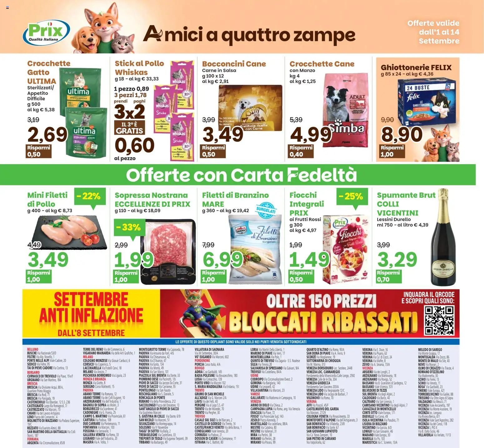 Volantino Prix del 01/09/2026 | Pagina: 21 | Prodotti: Pollo, Spumante, Crocchette cane, Carne