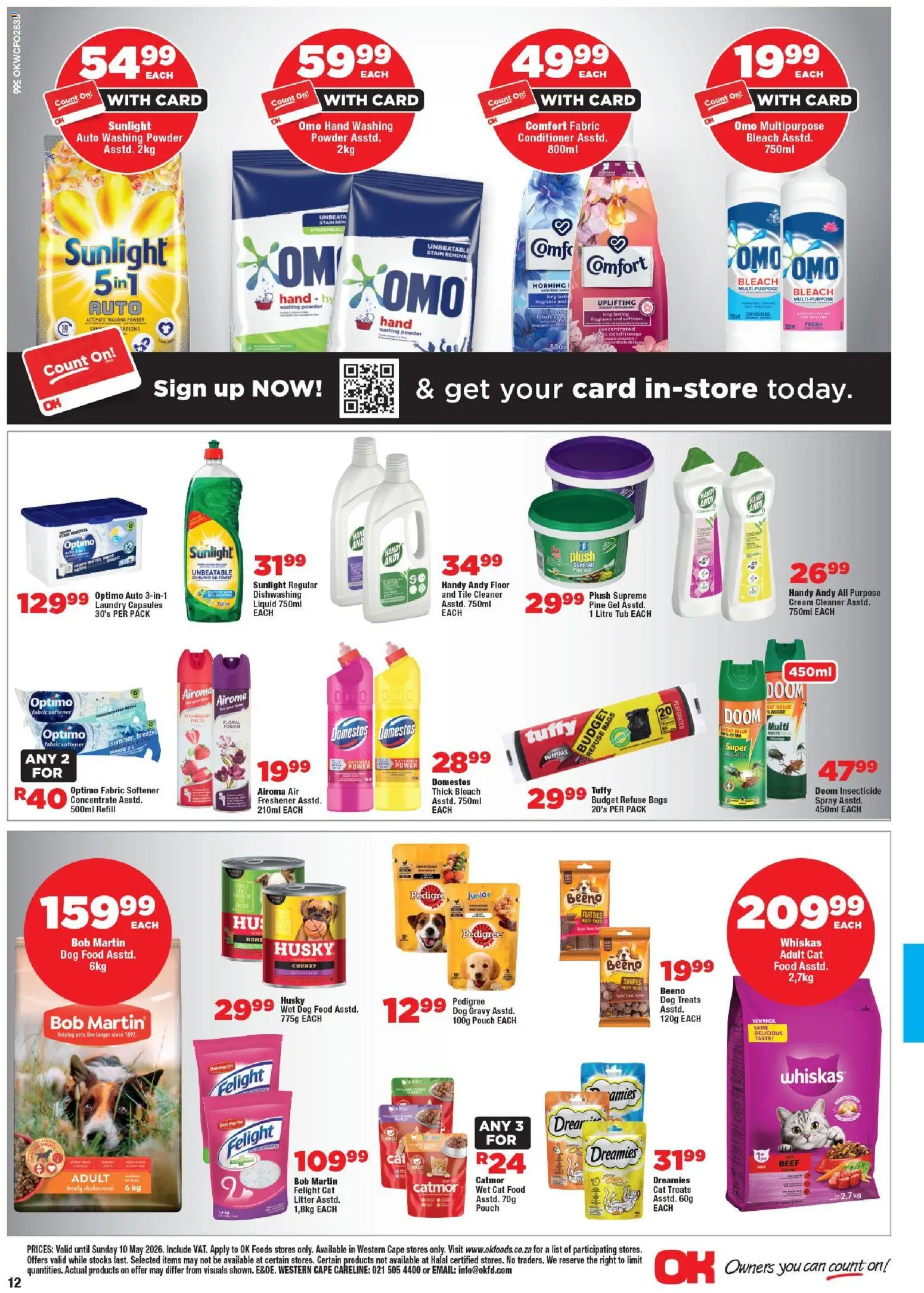 New OK Foods catalogue – valid from 24.04.2026 | Page: 12 | Products: Powder, Conditioner, Cream, Dog food