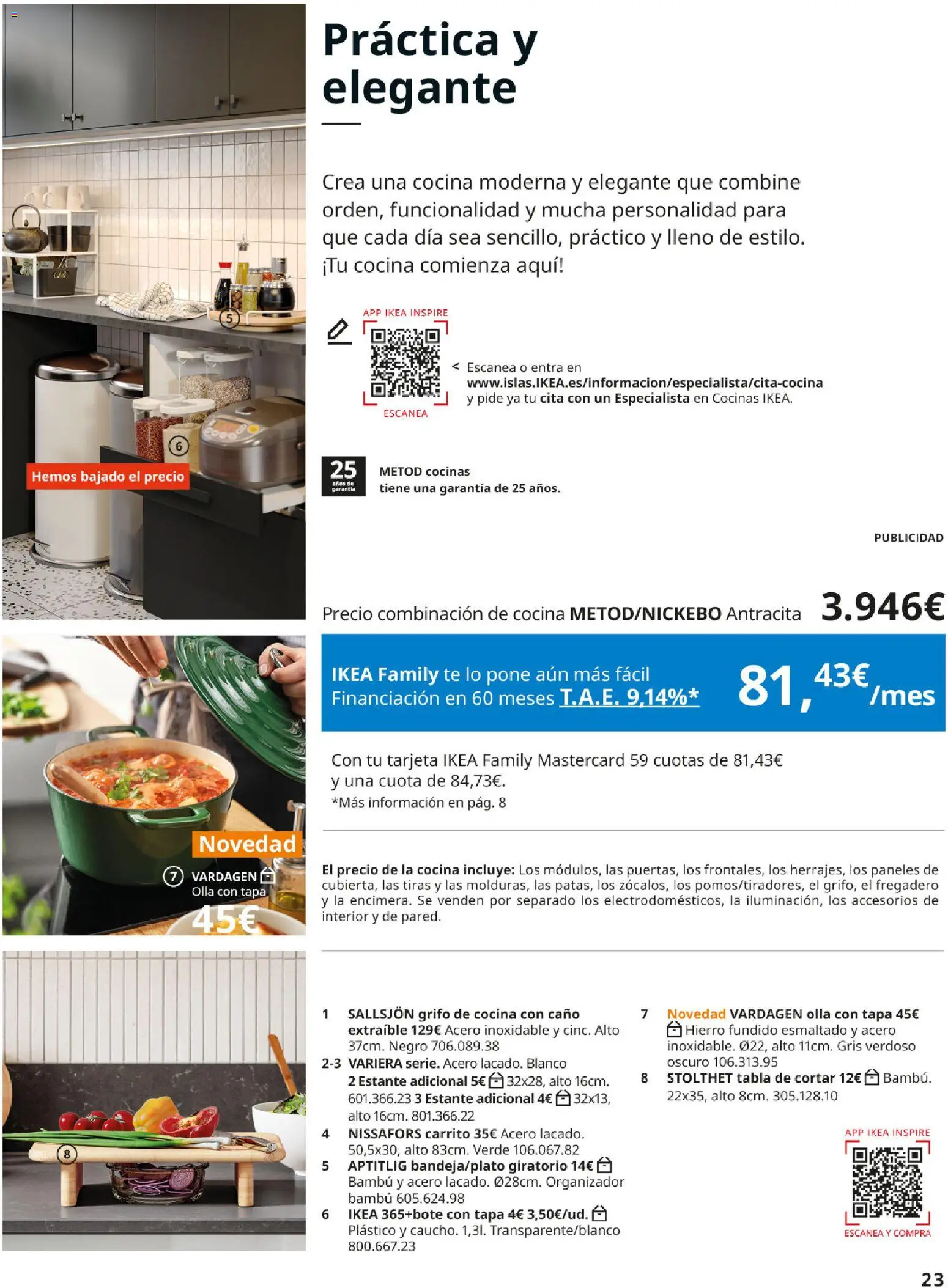 IKEA - Cocinas │ válido desde el 01/09/2026 | Página: 23 | Productos: Tabla de cortar, Organizador, Té, Cocina