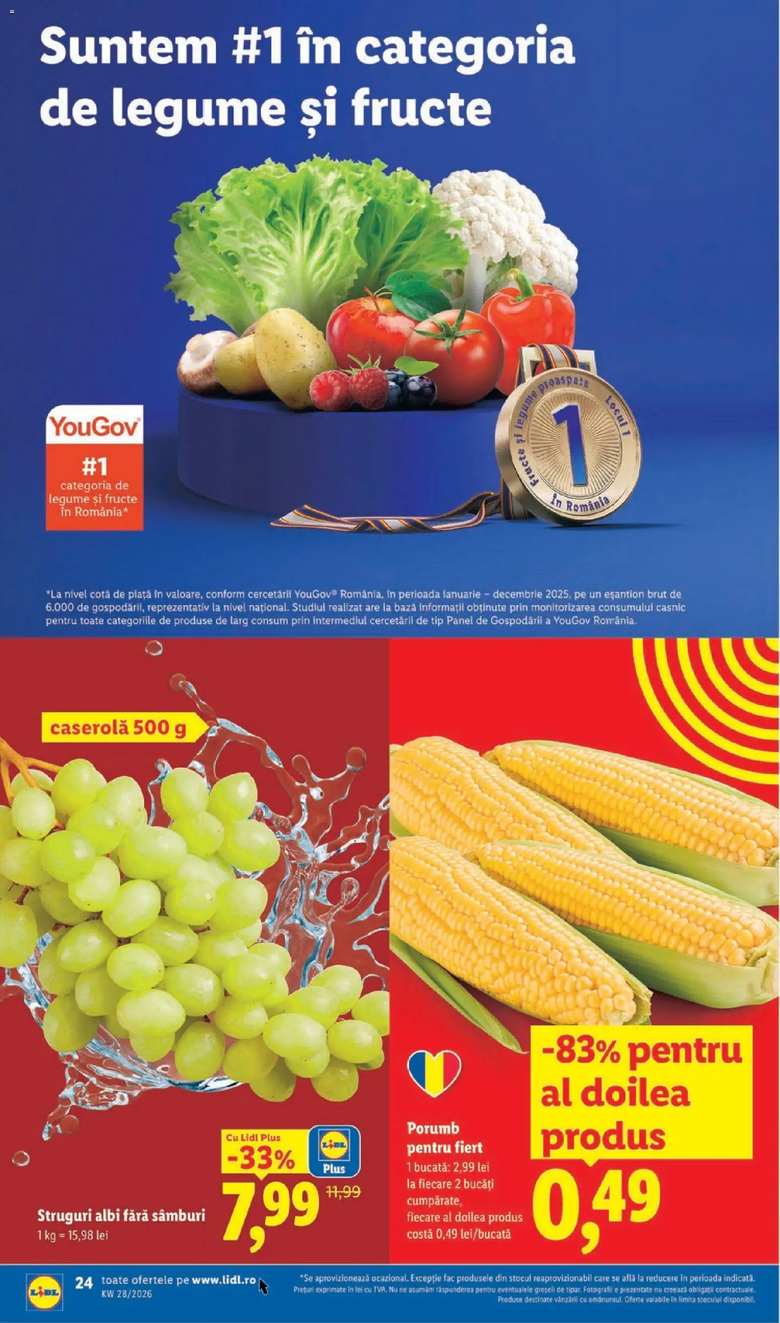 Noul catalog Lidl – valabil de la 06.07.2026 | Pagină: 24 | Produse: Struguri, Porumb