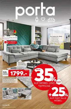 Porta! Prospekt Bis zu 35% auf Möbel und Teppiche ab 04.10.2026 gültig