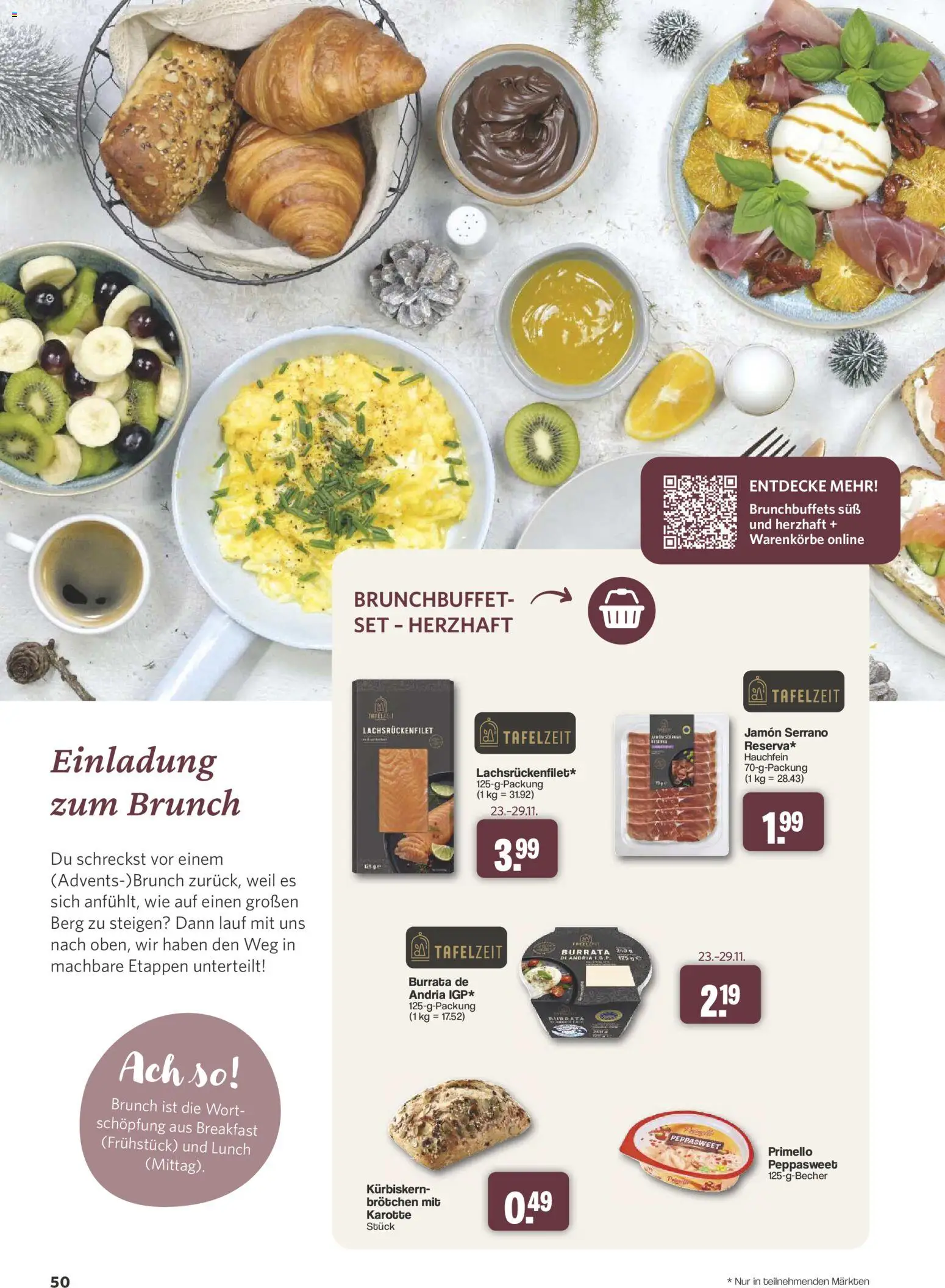 Famila Nordwest myTime November 2026 – gültig ab 26.10.2026 | Seite: 50 | Produkte: Burrata, Karotte