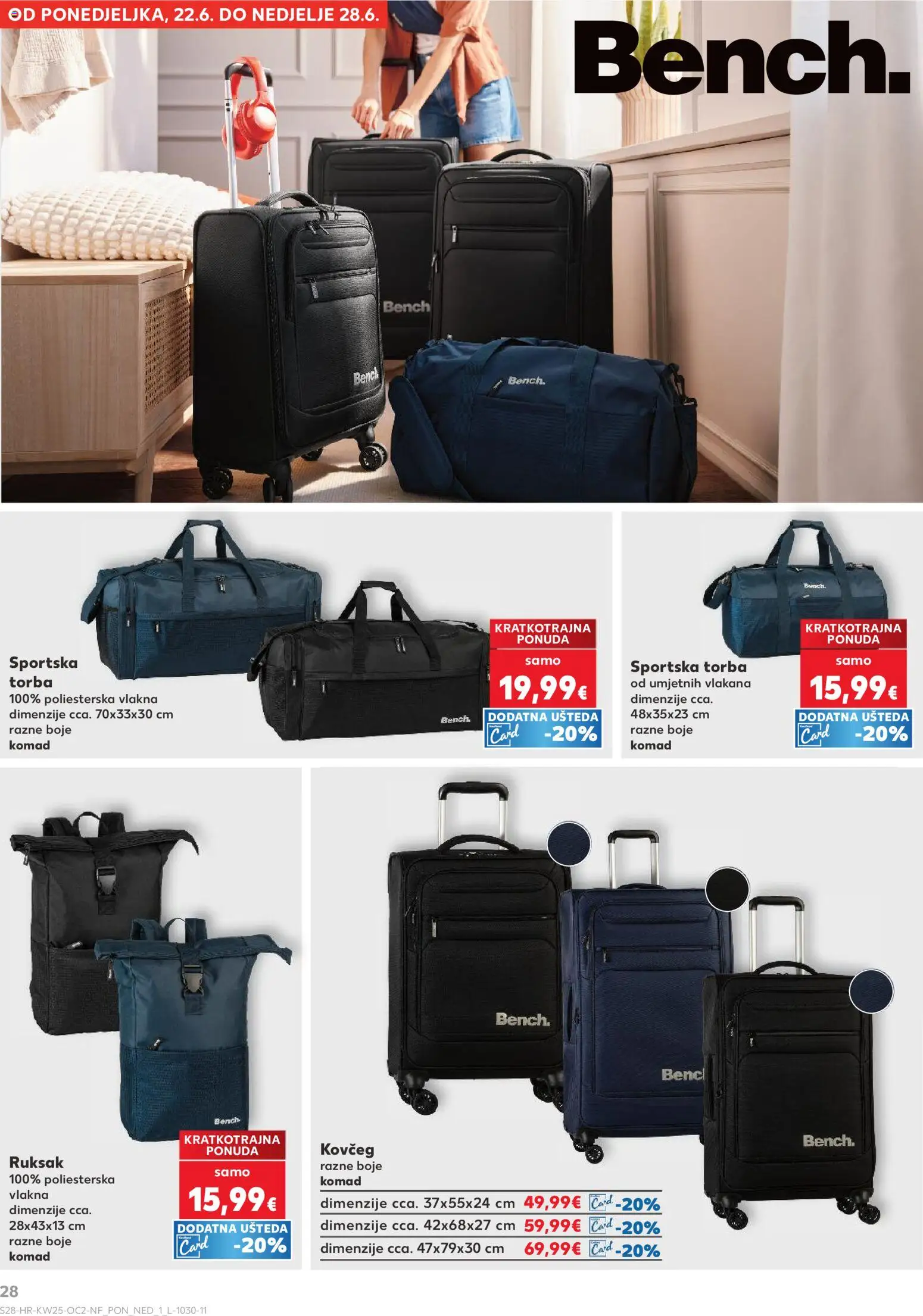 Kaufland katalog | vrijedi od 17.06.2026 | Stranica: 28 | Proizvodi: Ruksak, Torba