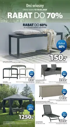 Pogląd oferty "JYSK gazetka" - ważna od 13.05.2026 | Strona: 4 | Produkty: Waga, Pawilon ogrodowy, Leżak, Meble ogrodowe