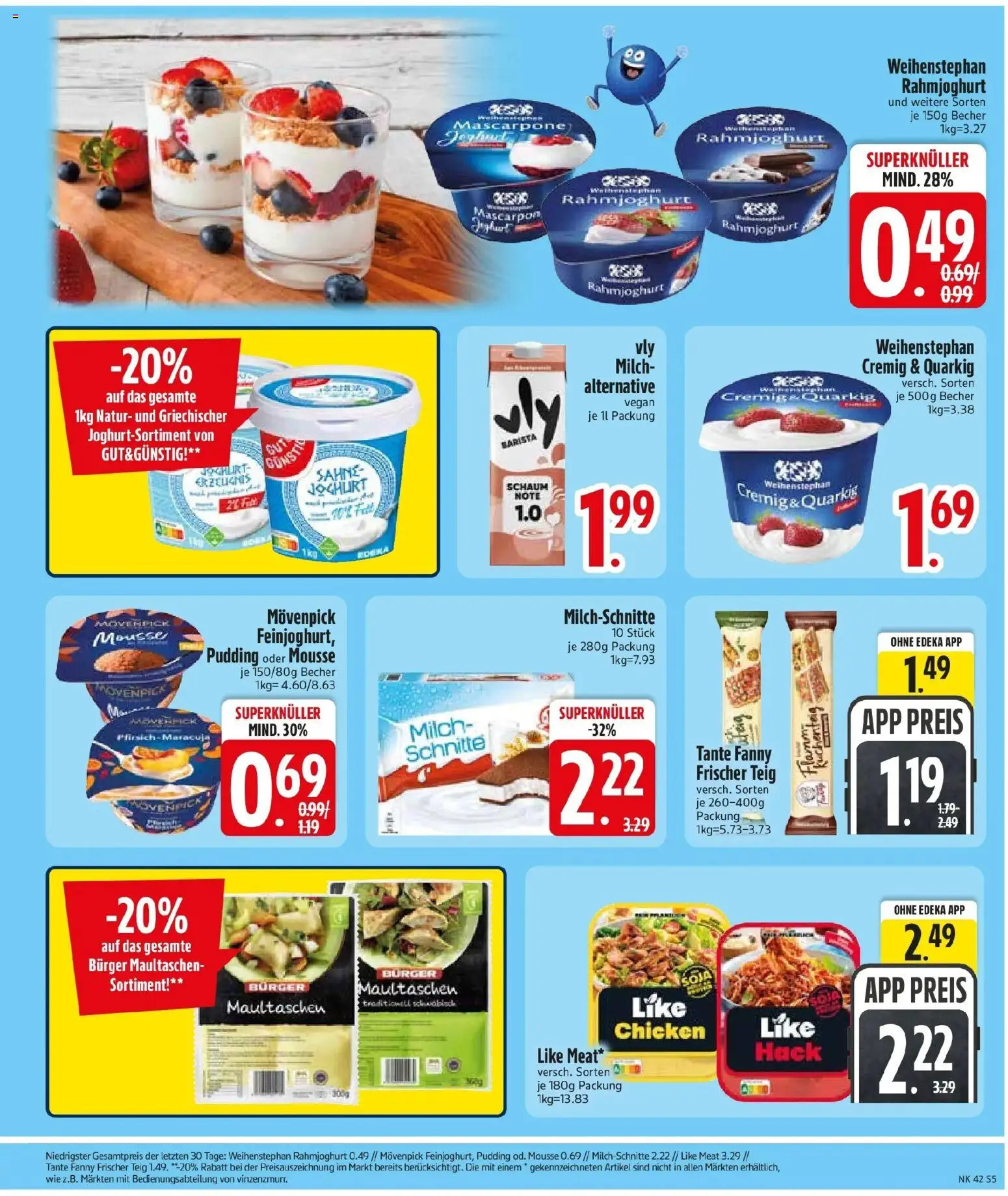 Edeka Prospekt Arnstorf (ab 12.10.2026) » Angebote Online | Seite: 7 | Produkte: Milch, Pudding, Like meat, Sahne
