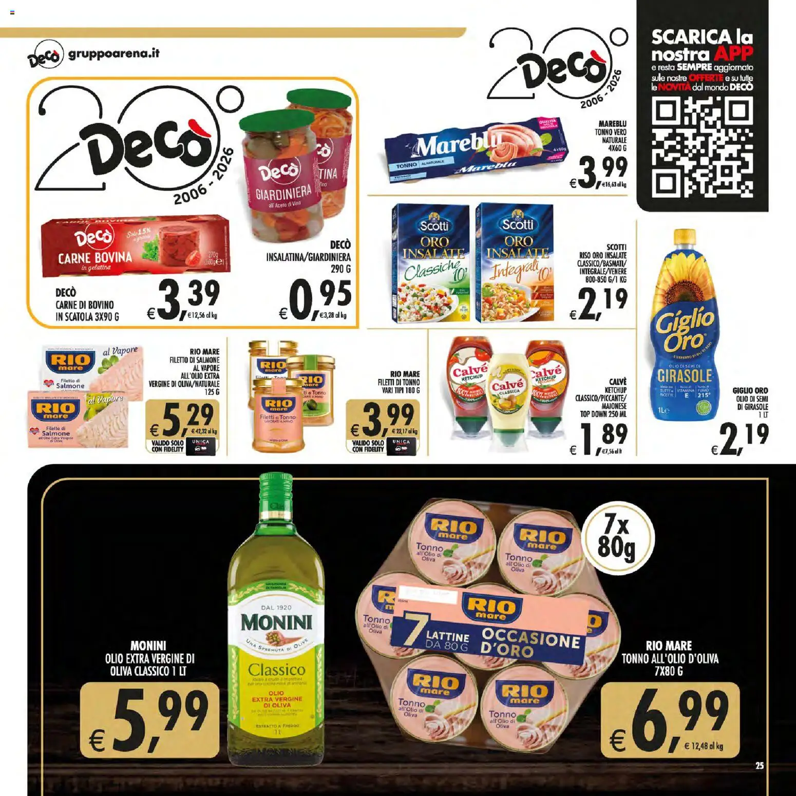 Volantino Decò del 30/06/2026 | Pagina: 25 | Prodotti: Bovino, Olio, Top, Olio extra vergine