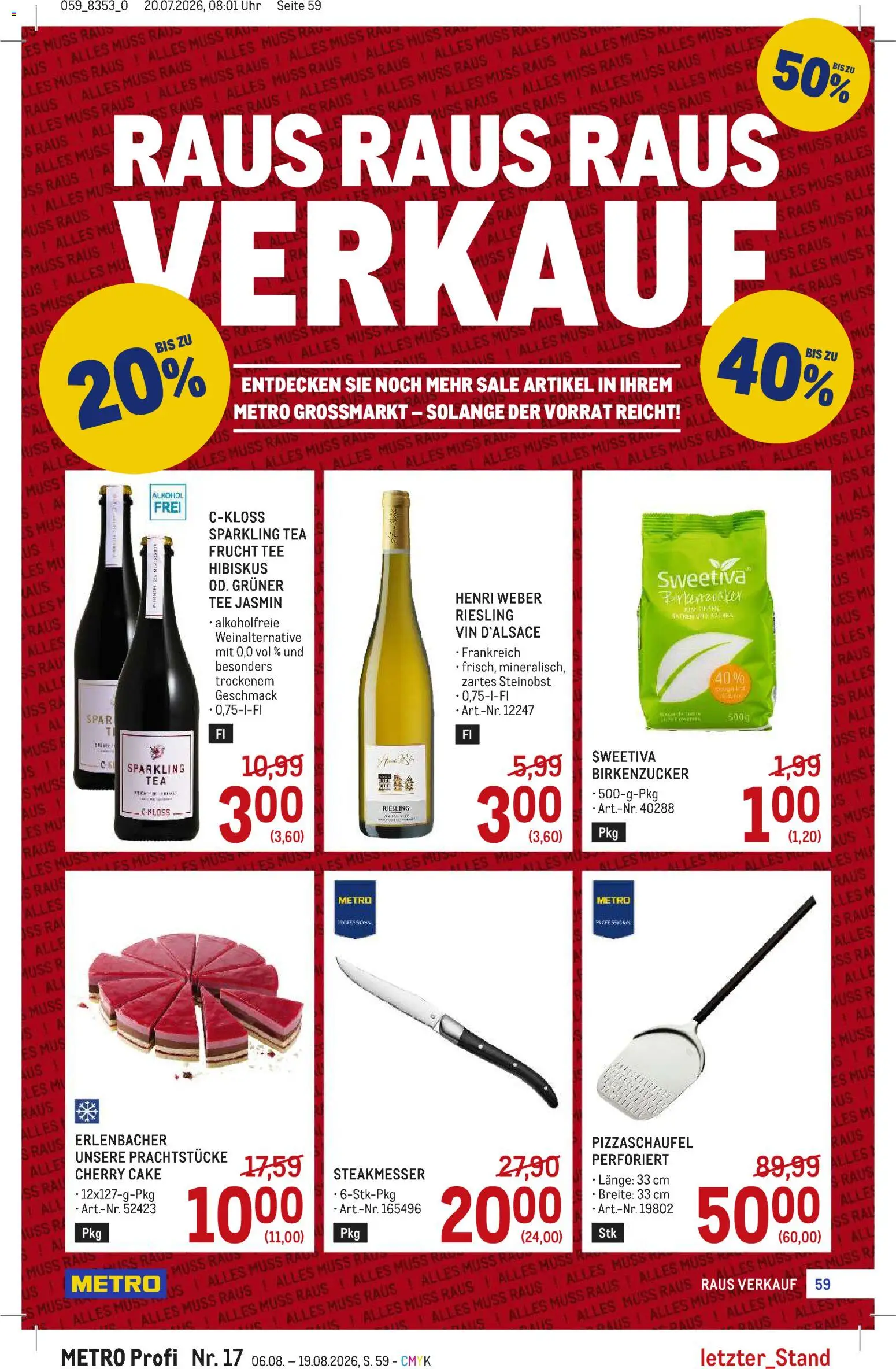 Metro angebote Profi gültig ab 06.08.2026 | Seite: 59 | Produkte: Uhr, Tee