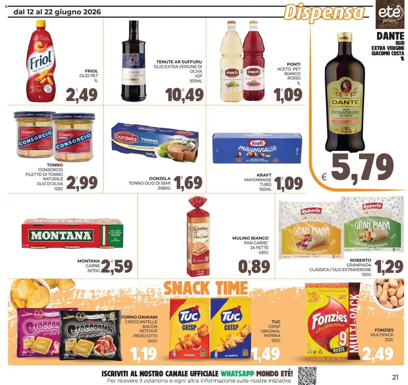 Volantino Eté del 12.06.2026 | Pagina: 21 | Prodotti: Olio, Tubo, Forno, Olio di Oliva