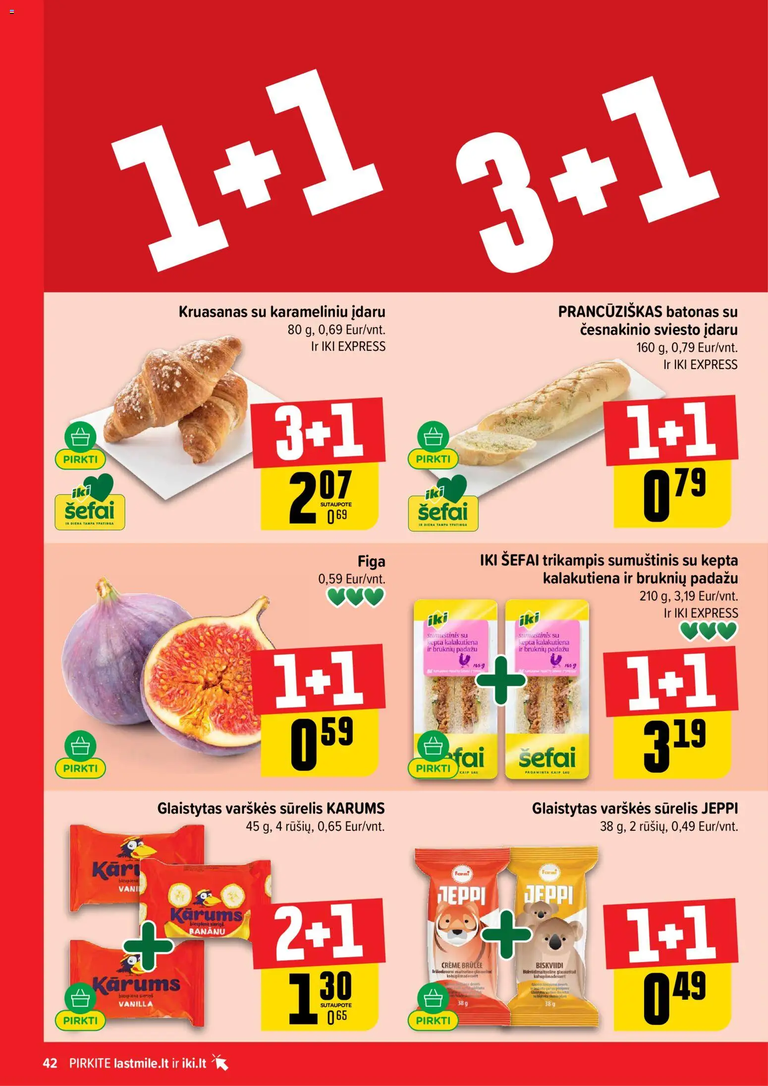 IKI akcijos nuo 2026.09.07 | Puslapis: 42 | Prekių: Batonas, Sūrelis, Sumuštinis