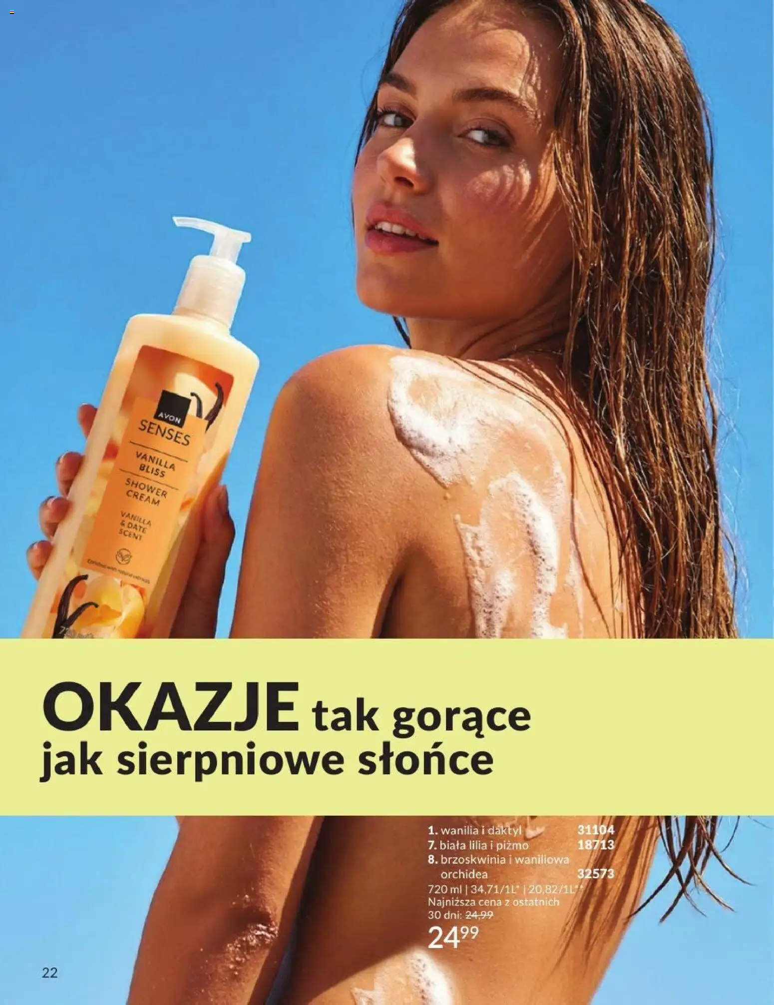 Avon Katalog 8 2026 od 01.08.2026 | Strona: 22 | Produkty: Brzoskwinia, Daktyl, Wanilia