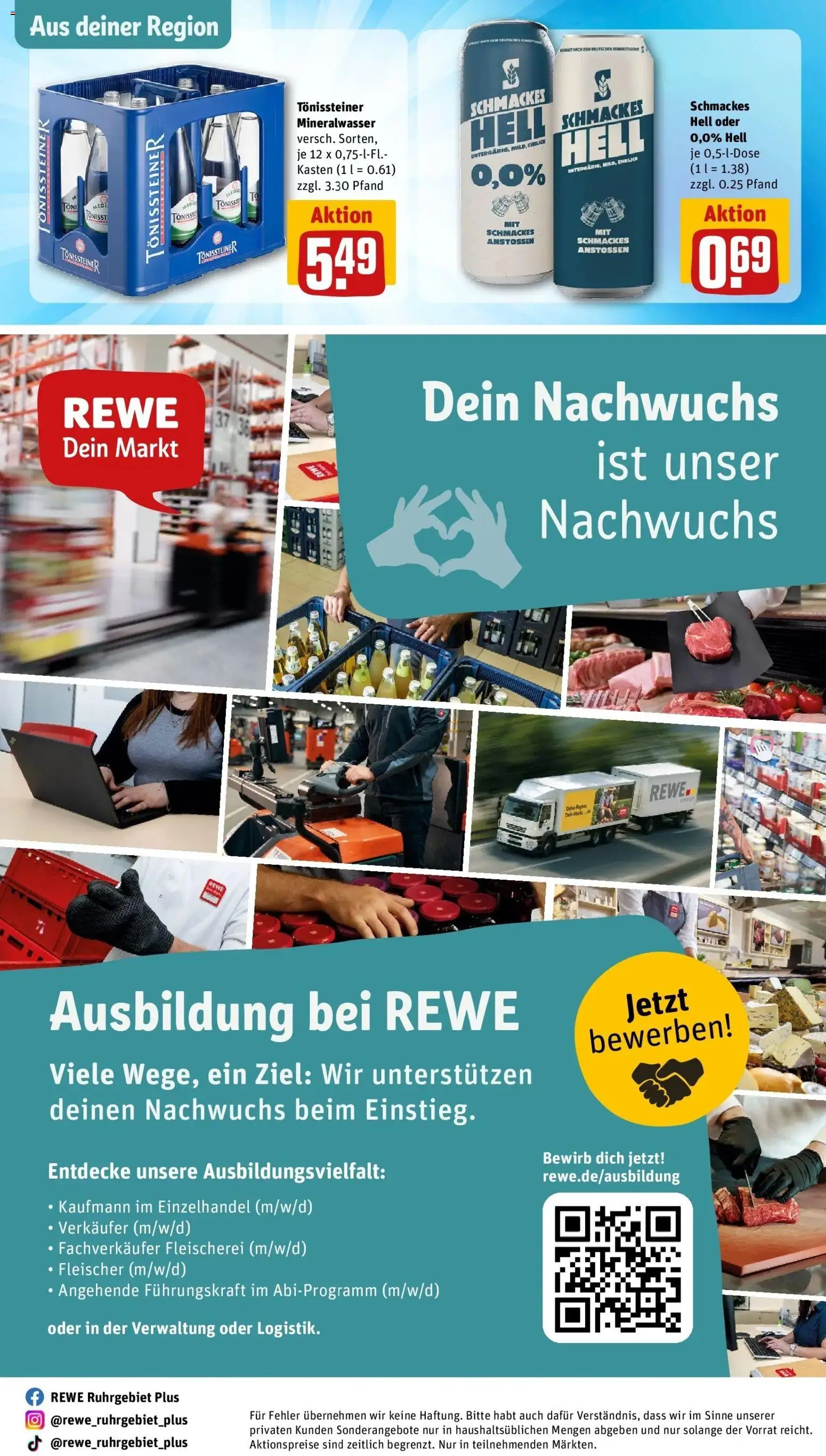 REWE Prospekt ab 19.10.2026 zum Blättern » Angebote | Seite: 33 | Produkte: Mineralwasser