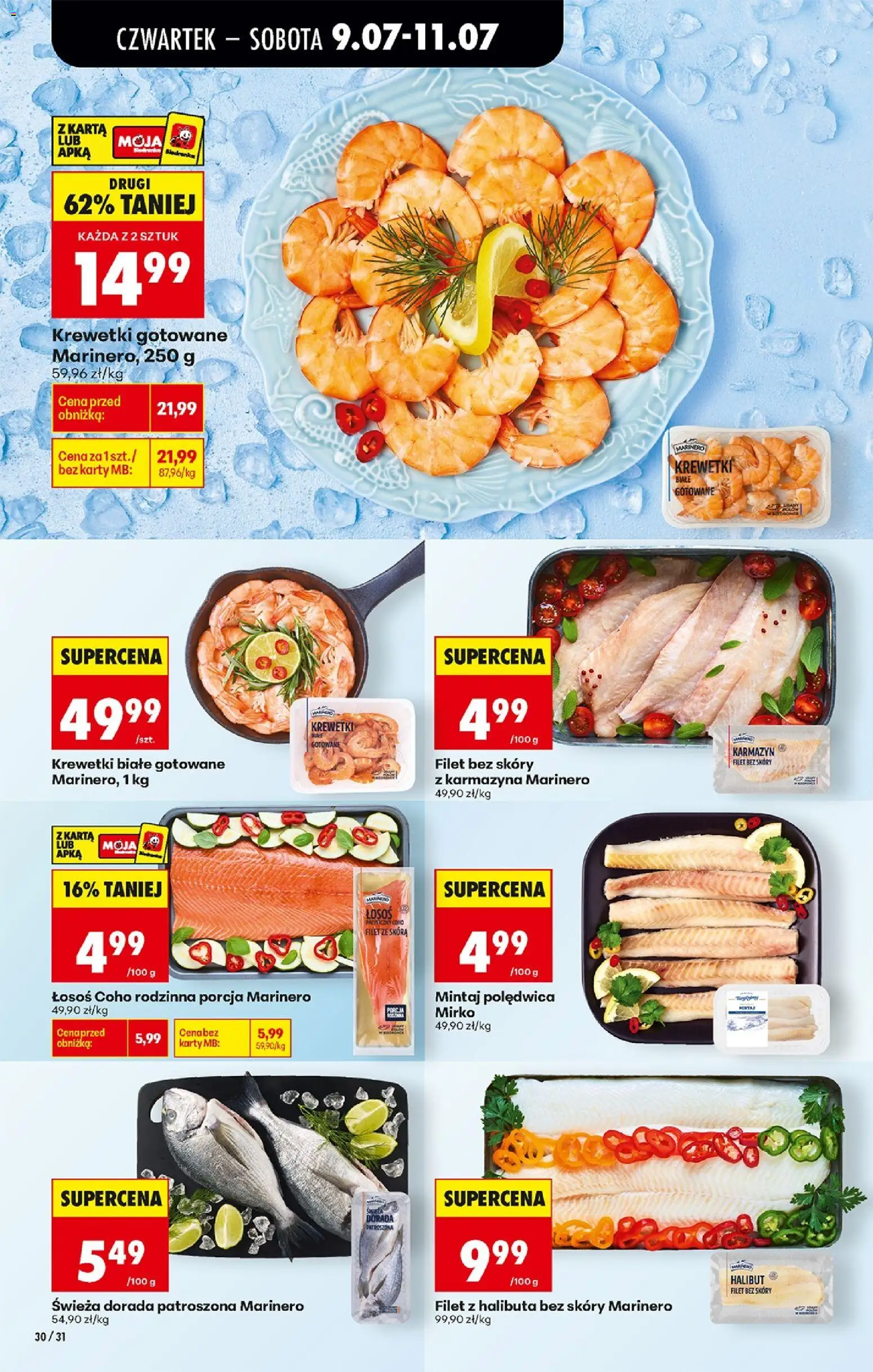 Biedronka Polsko leták - Codziennie niskie ceny od 09.07.2026 | Strana: 36 | Produkty: Losos, Halibut, Filet, Karty