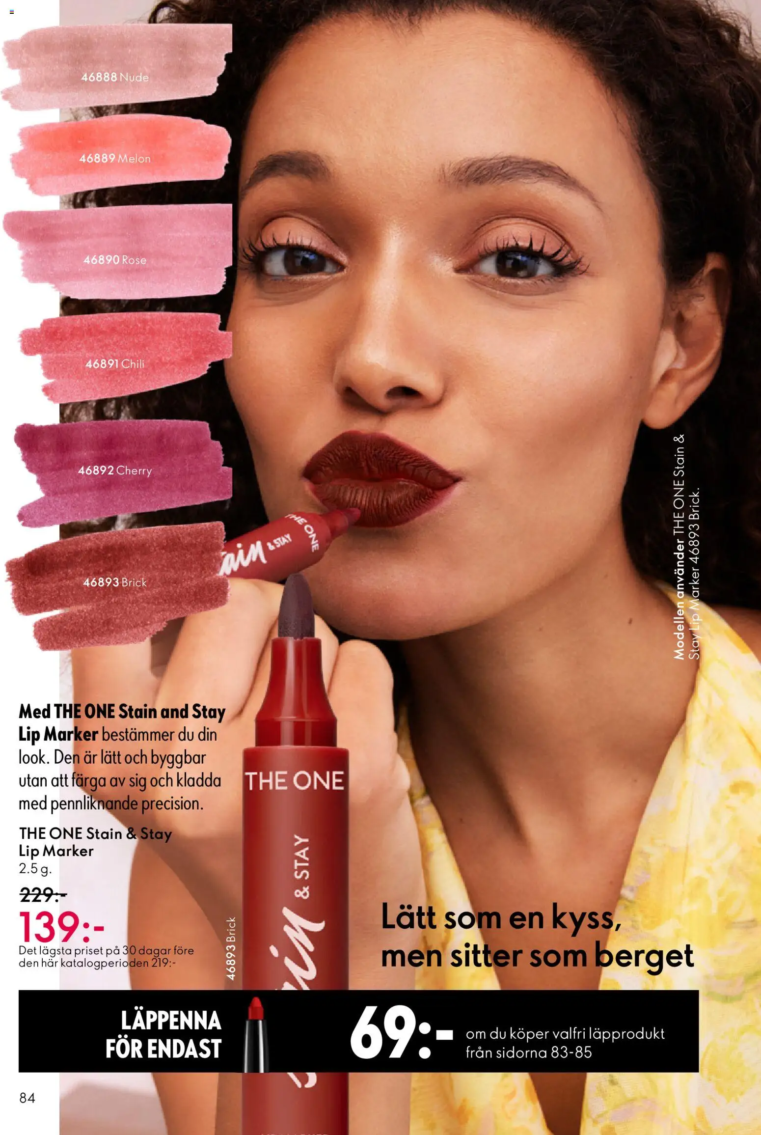 Oriflame reklamblad aktuell från 11.03.2026 | Sida: 84 | Produkter: Chili, Läppenna