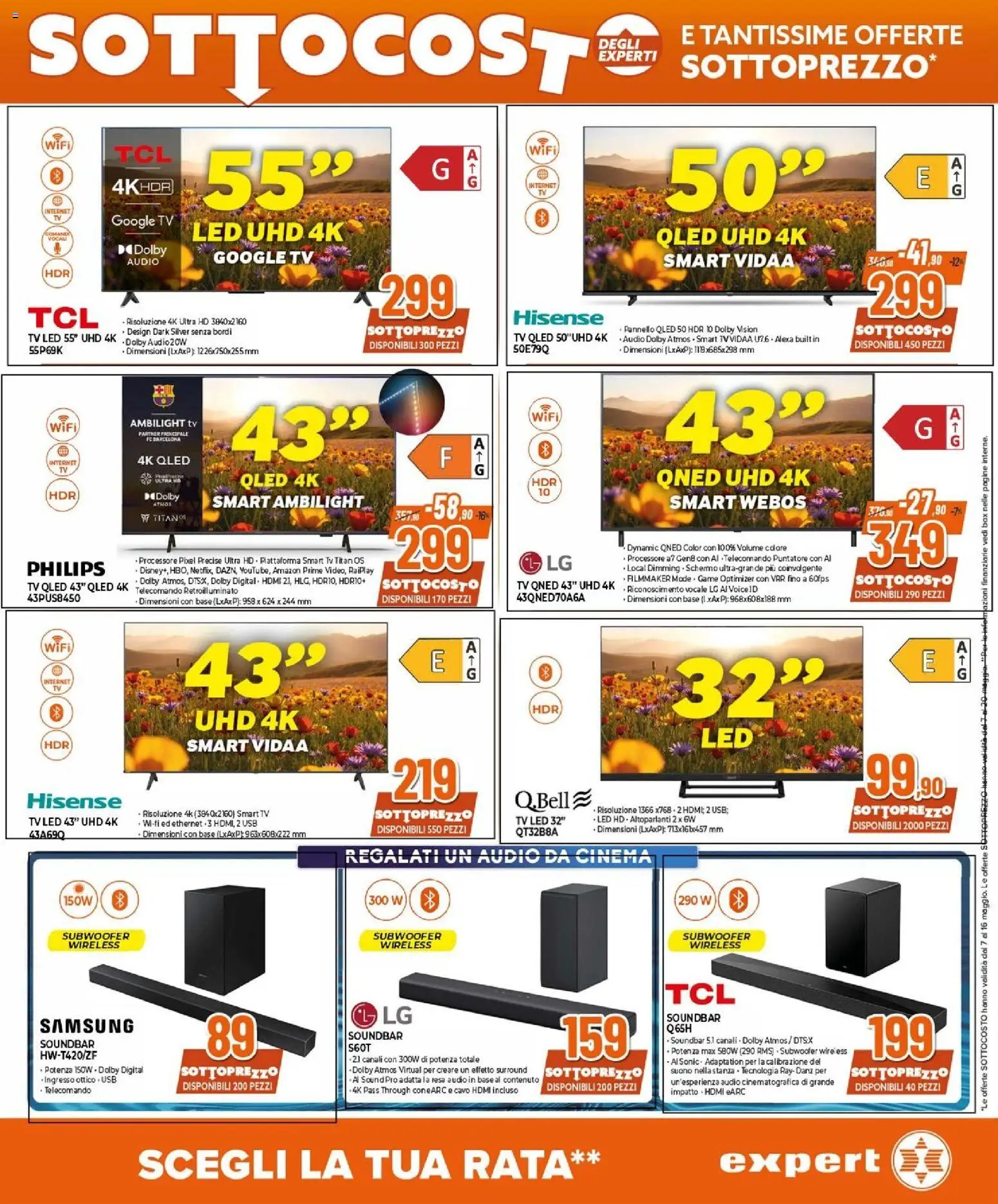 Volantino Expert del 07.05.2026 | Pagina: 19 | Prodotti: smart TV, Soundbar, Audio, Samsung