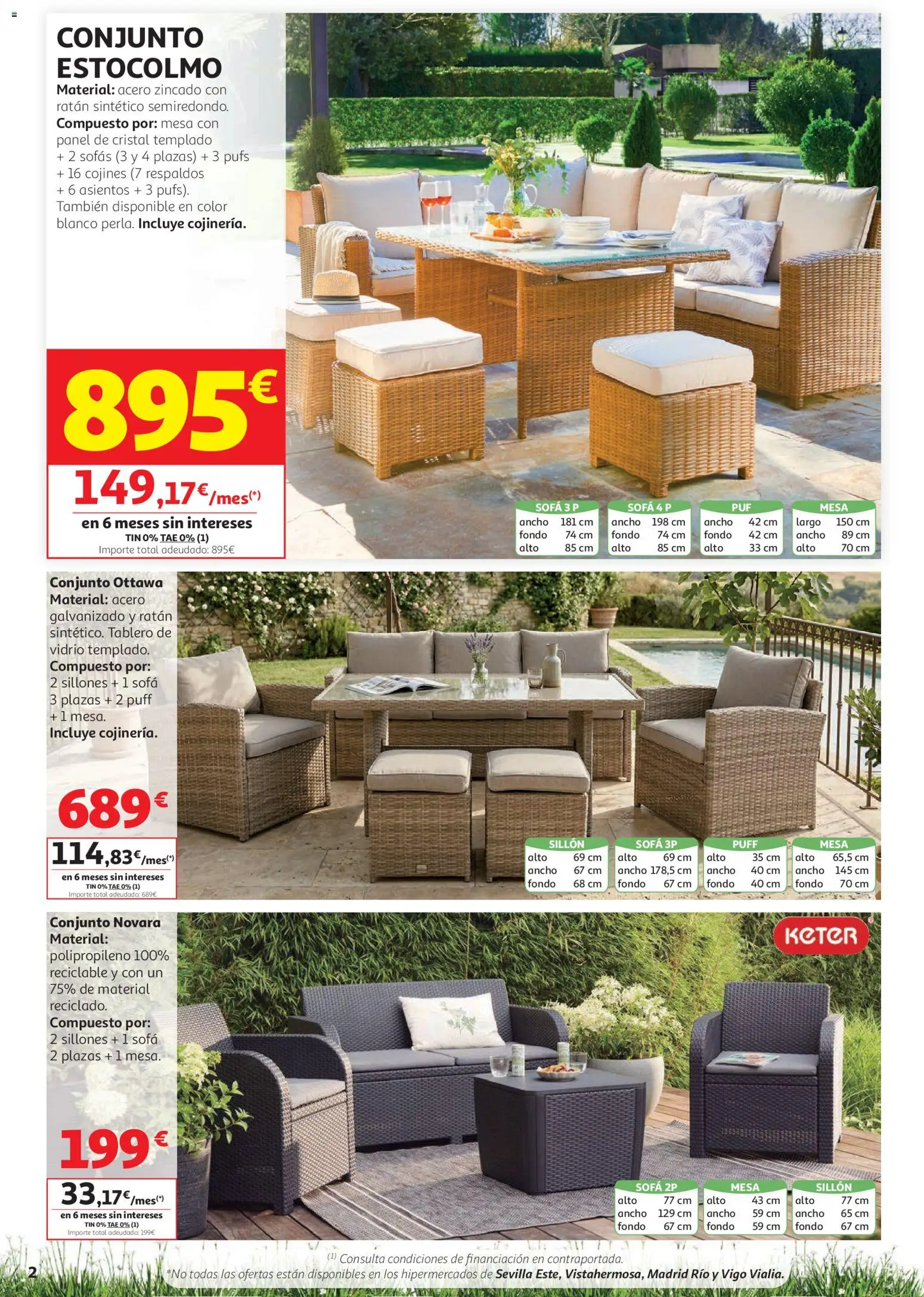 Alcampo Aire Libre HG Cat │ válido desde el 05.05.2026 | Página: 2 | Productos: Sofá, Sillón, Mesa