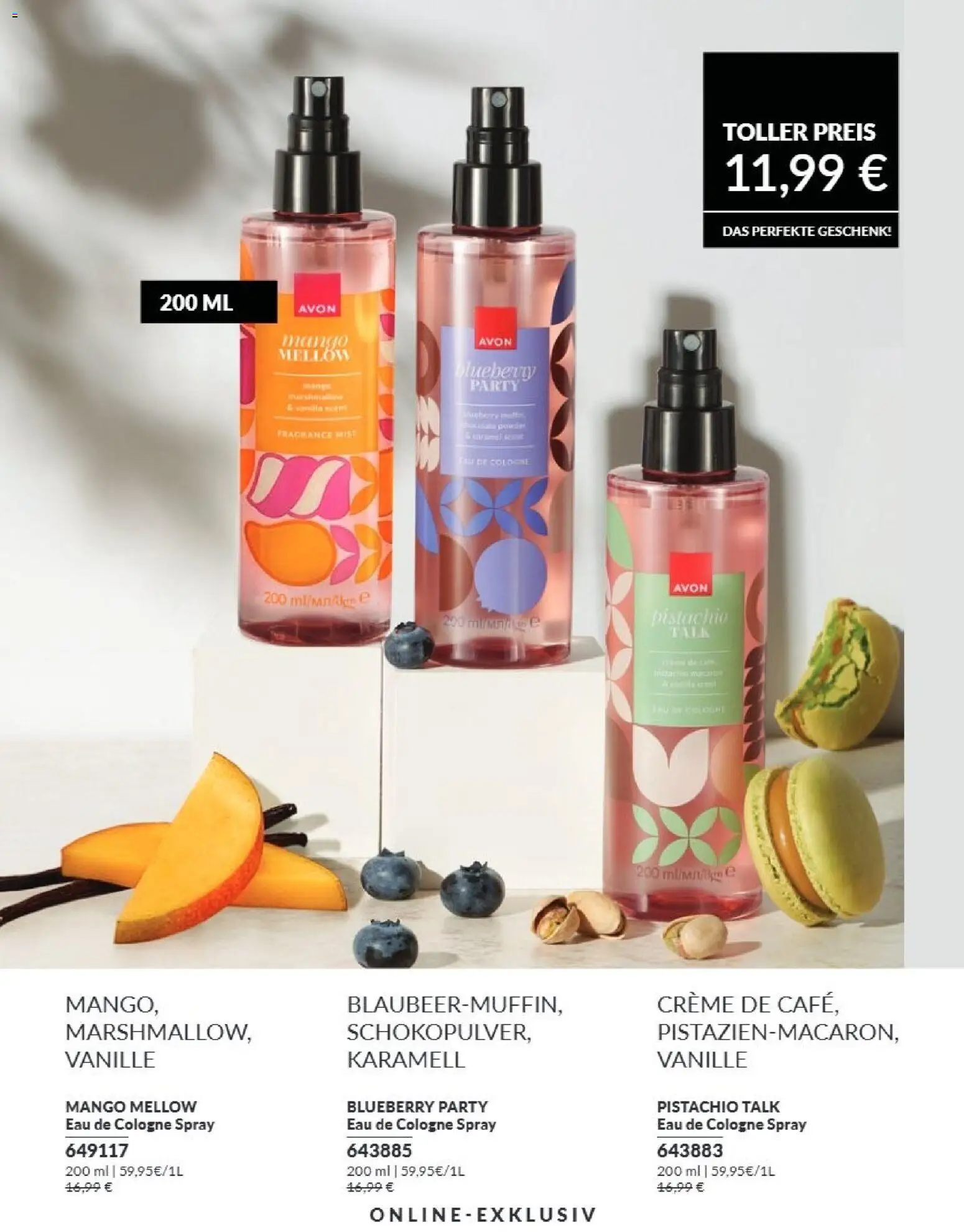 AVON Katalog September 2026 – gültig ab 01.09.2026 | Seite: 197 | Produkte: Creme, Vanille, Mango, Eau de Cologne
