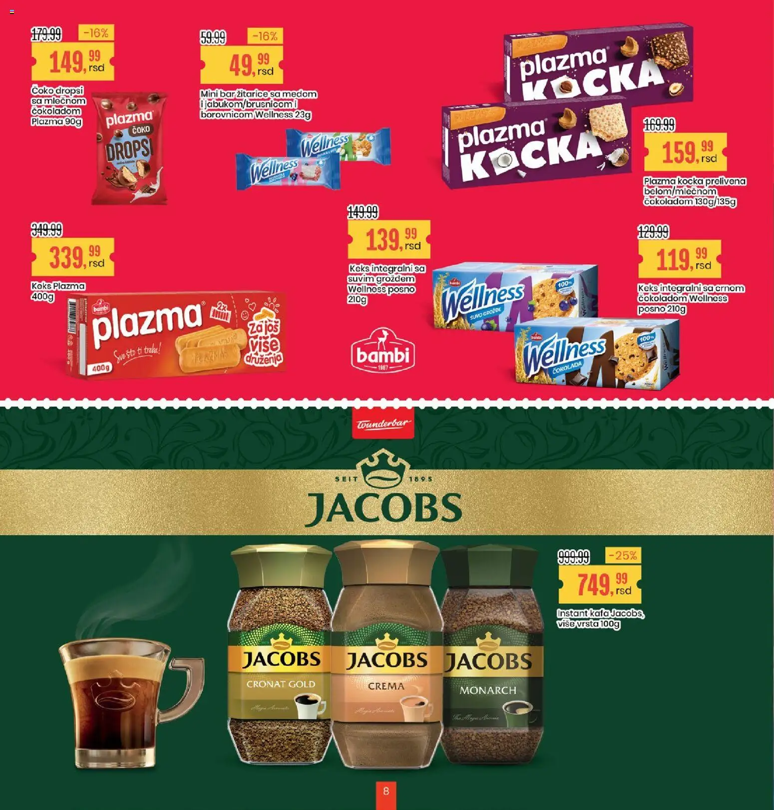Aroma Market katalog - važi od 15.05.2026 | Strana: 8 | Proizvode: Žitarice, Keks, Sto, Plazma