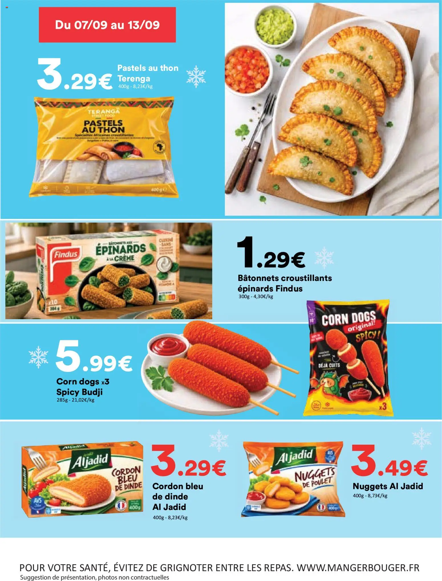 {H1} | Page: 7 | Produits: Nuggets, Thon, Cordon bleu, Crème