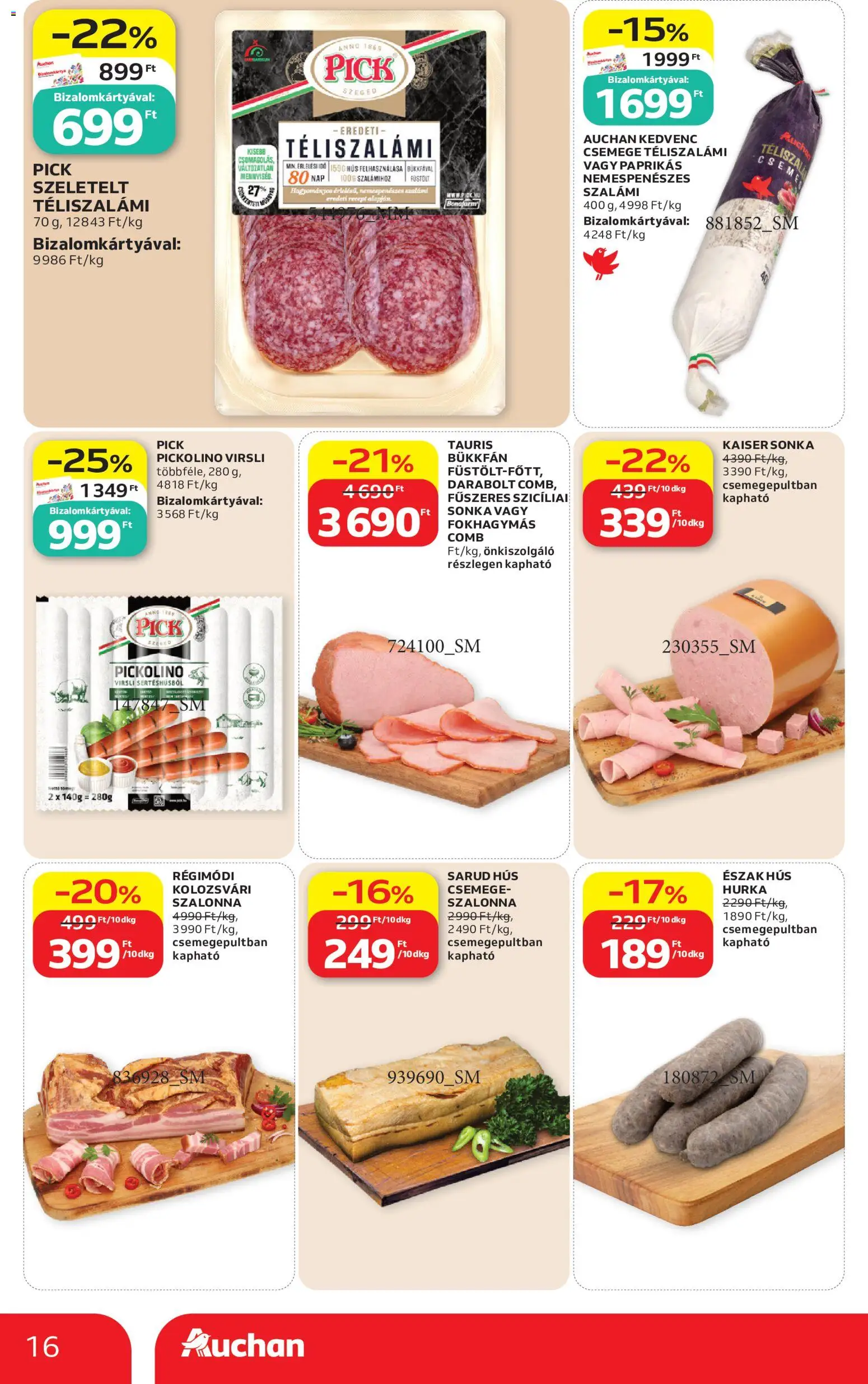 Auchan akciós ujság - amely érvényes a következő dátumtól: 2026.09.24. | Oldal: 16