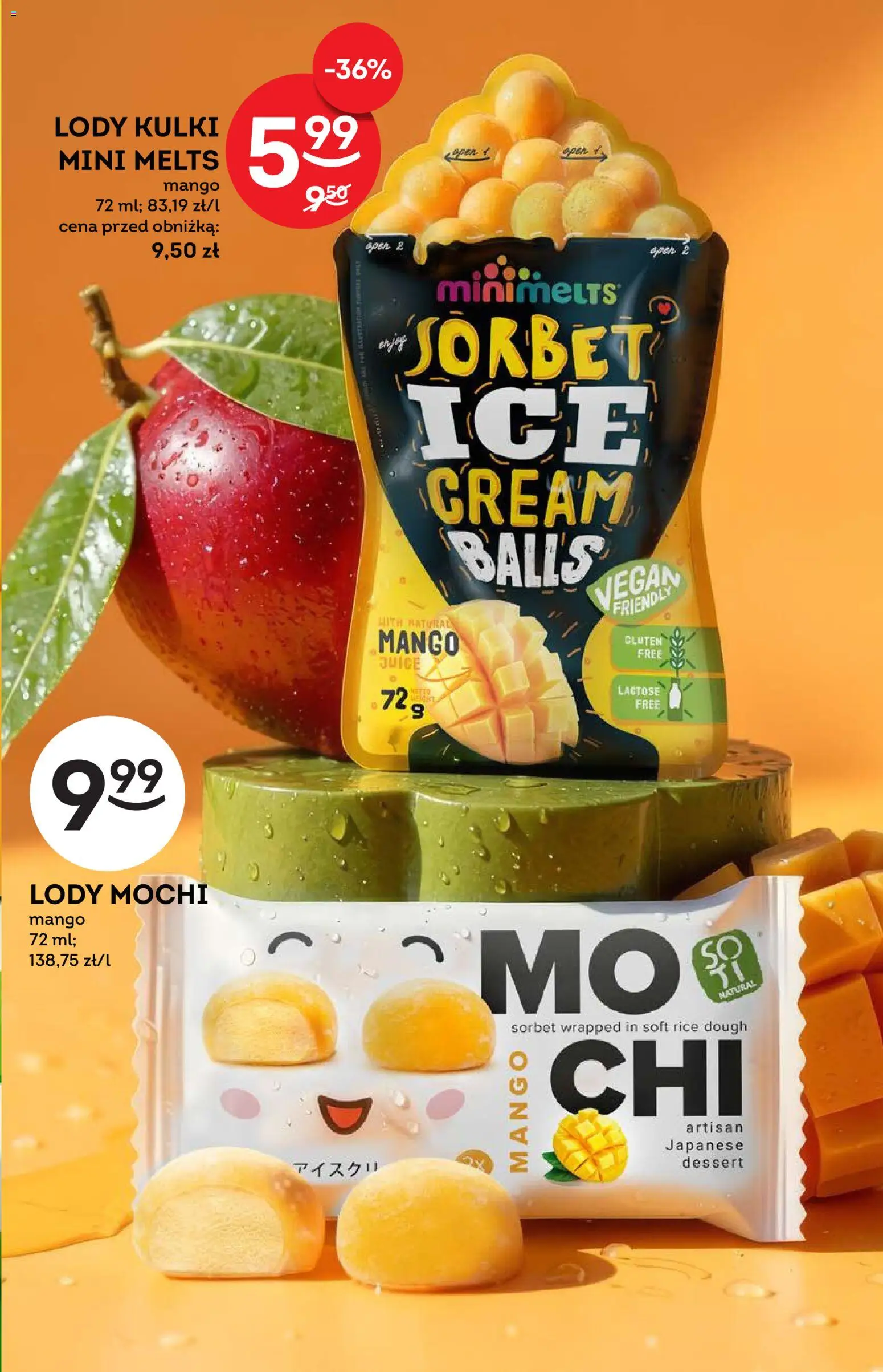Żabka gazetka - Katalog lodowy od 09.09.2026 | Strona: 13 | Produkty: Mango, Mochi, Sorbet, Lody