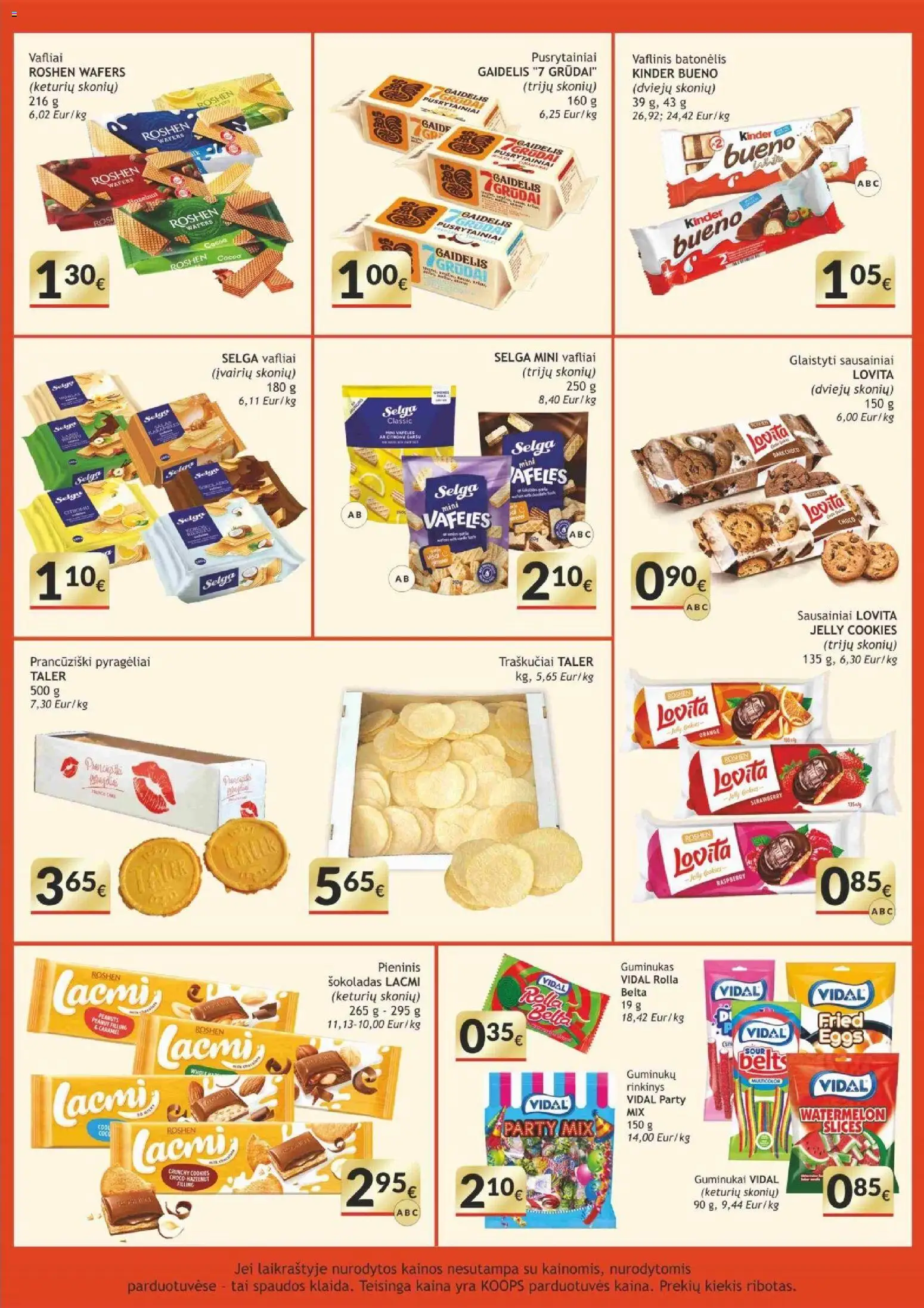 Koops akcijos nuo 11.05.2026 | Puslapis: 7 | Prekių: Sausainiai, Šokoladas, Guminukai, Traškučiai