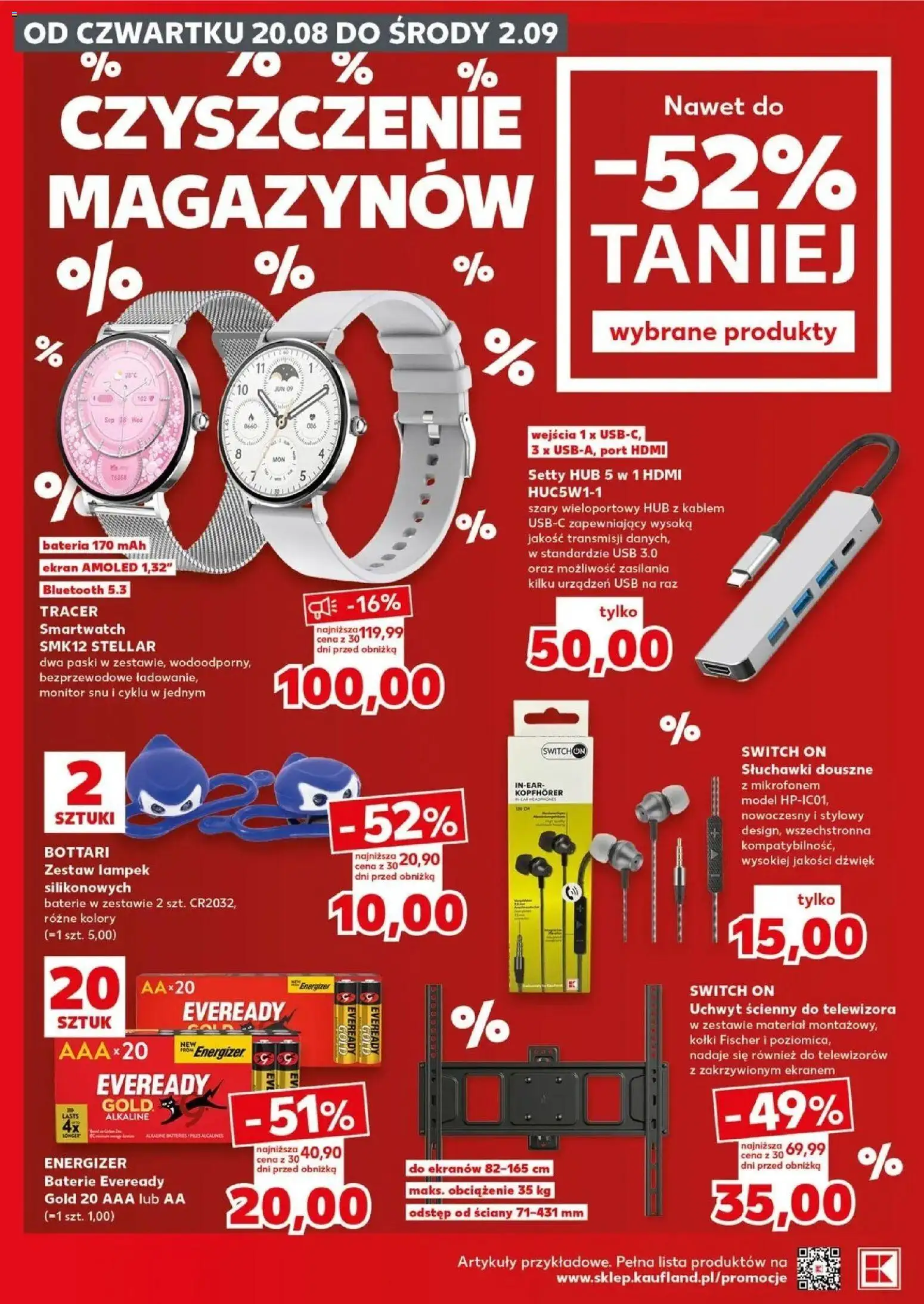 Kaufland gazetka - Złap Okazje od 20.08.2026 - od jutra PDF | Strona: 4 | Produkty: Monitor, Słuchawki, Baterie, Bateria
