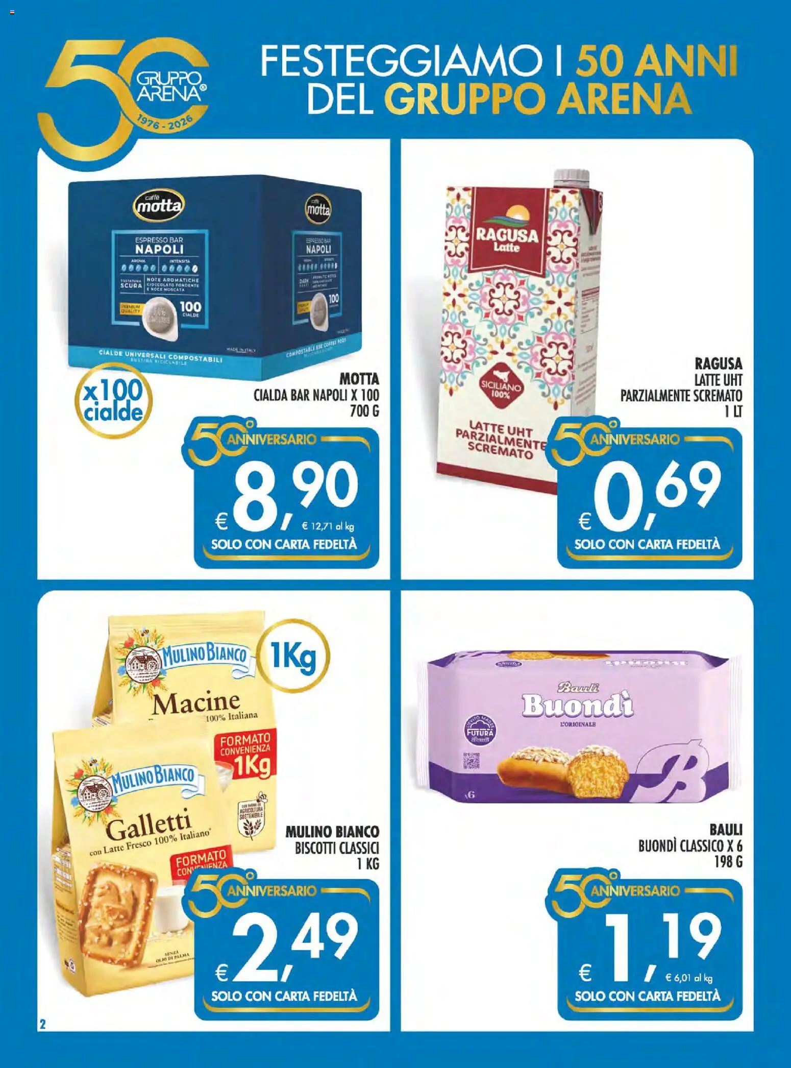 Volantino SuperConveniente del 11.06.2026 | Pagina: 2 | Prodotti: Caffè, Cioccolato, Biscotti, Latte