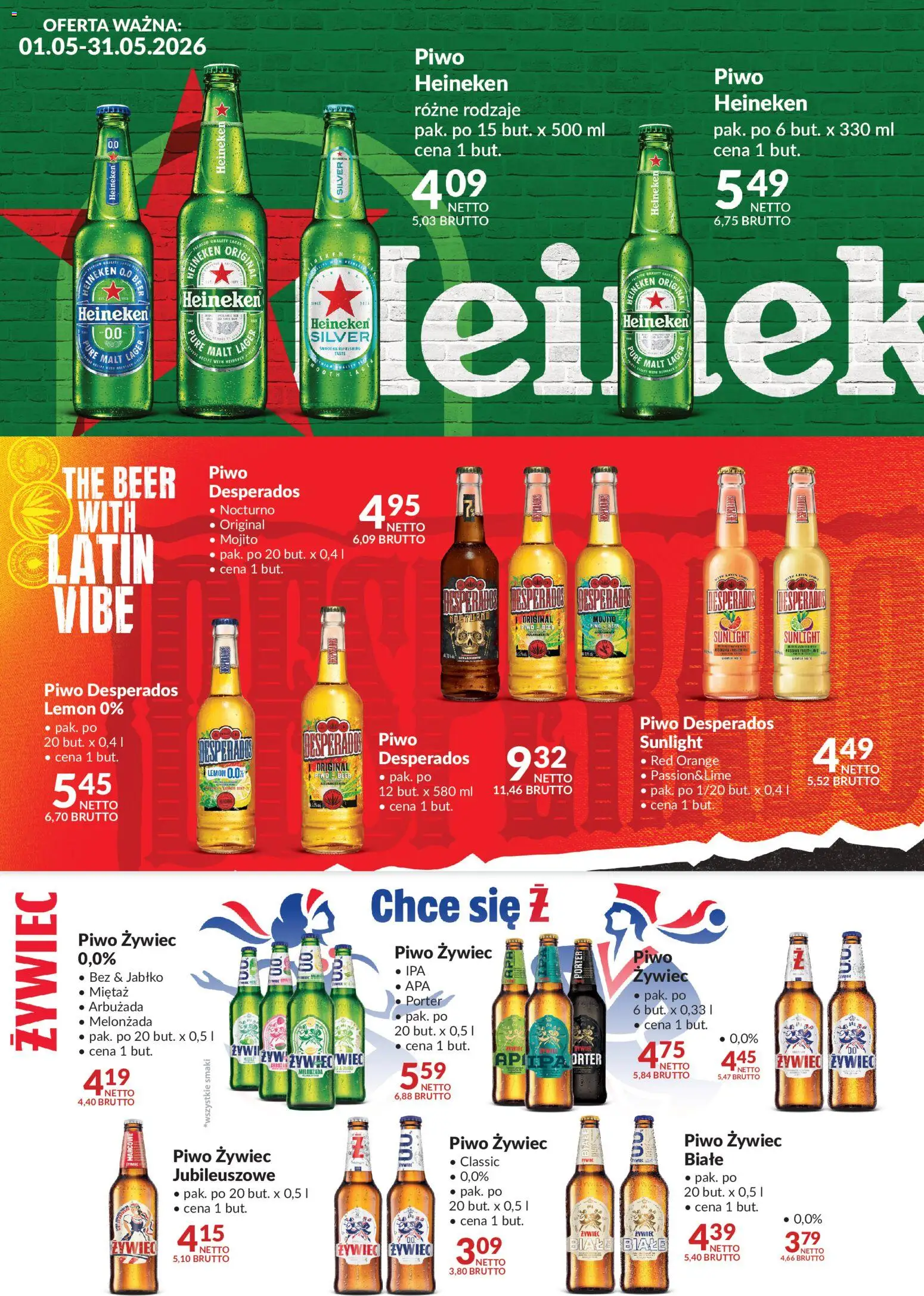 Makro gazetka - Żywiec od 01.05.2026 | Strona: 1 | Produkty: Piwo Desperados, Piwo, Heineken