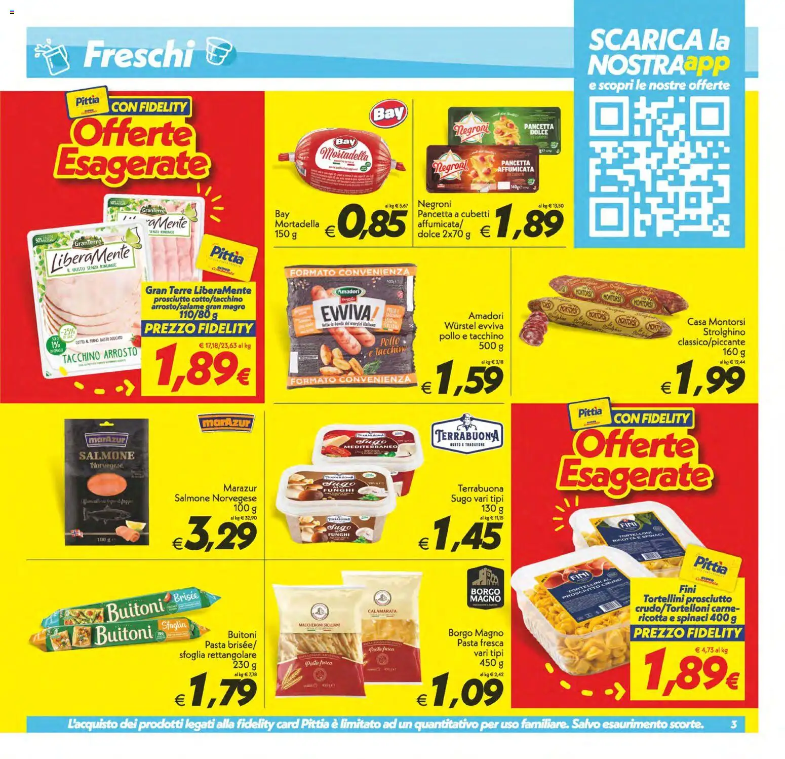Volantino SuperConveniente del 01/09/2026 | Pagina: 3 | Prodotti: Prosciutto Crudo, Funghi, Mortadella, Sugo