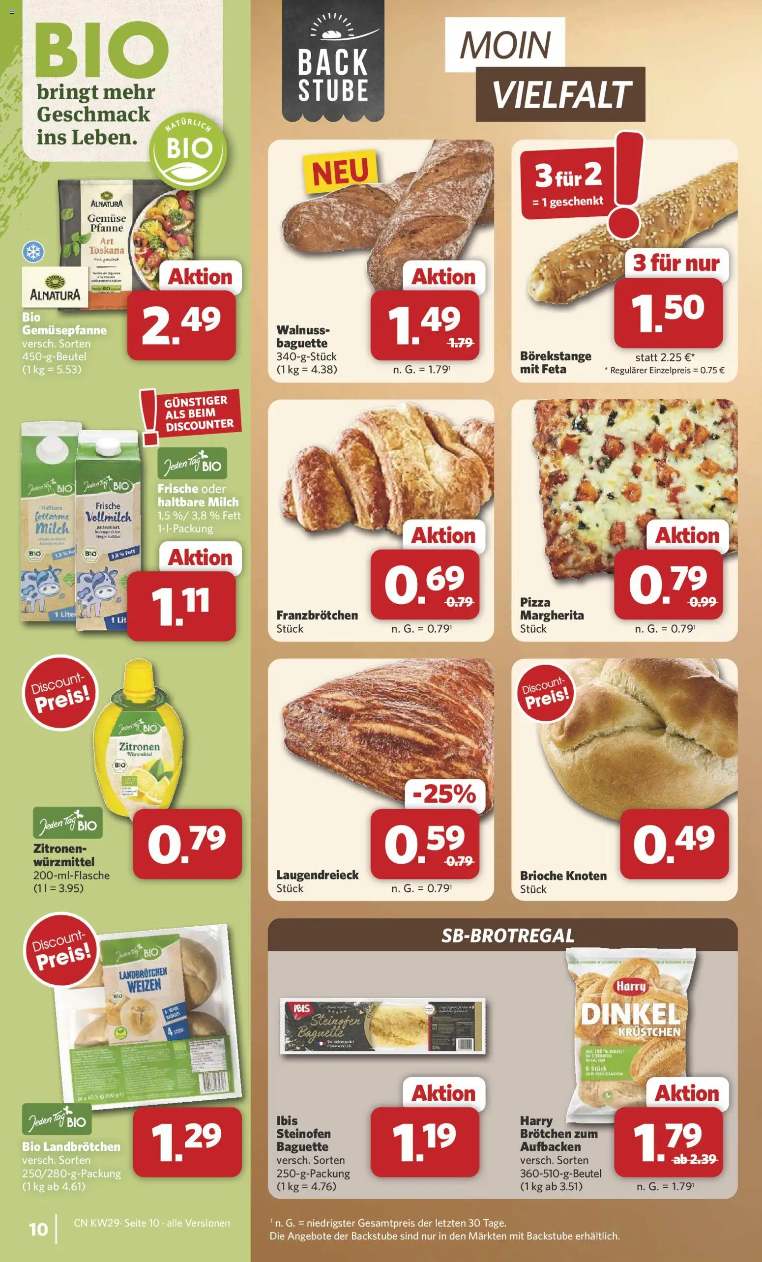 Combi Prospekt – gültig ab 13.07.2026 | Seite: 10 | Produkte: Feta, Milch, Baguette, Zitronen