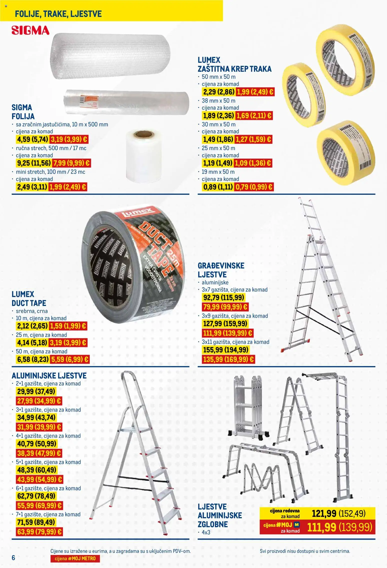 Metro katalog | vrijedi od 01.09.2026 | Stranica: 6 | Proizvodi: Folija, Ljestve, Aluminijske ljestve