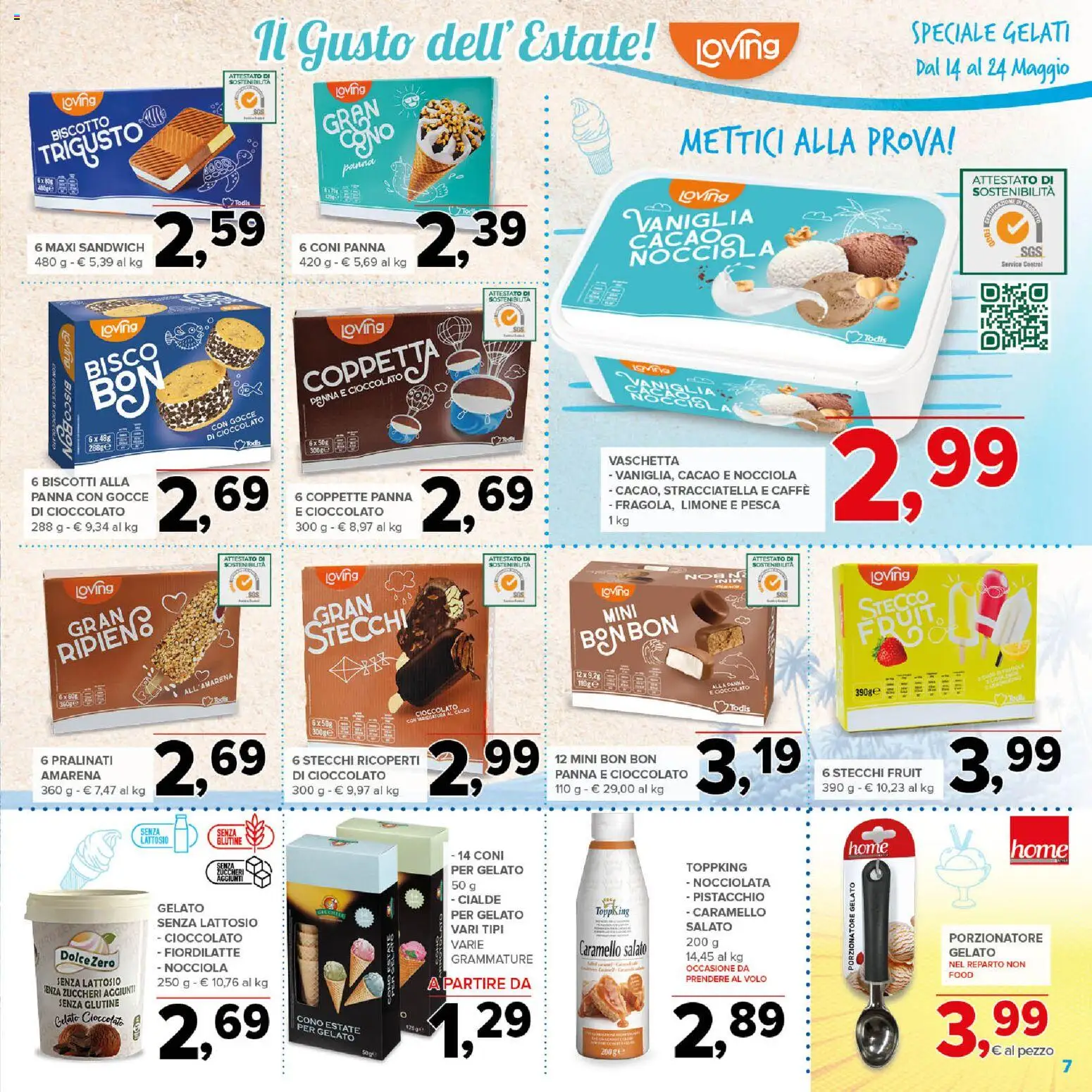 Volantino Todis del 14.05.2026 | Pagina: 7 | Prodotti: Panna, Gelato, Cacao, Stracciatella