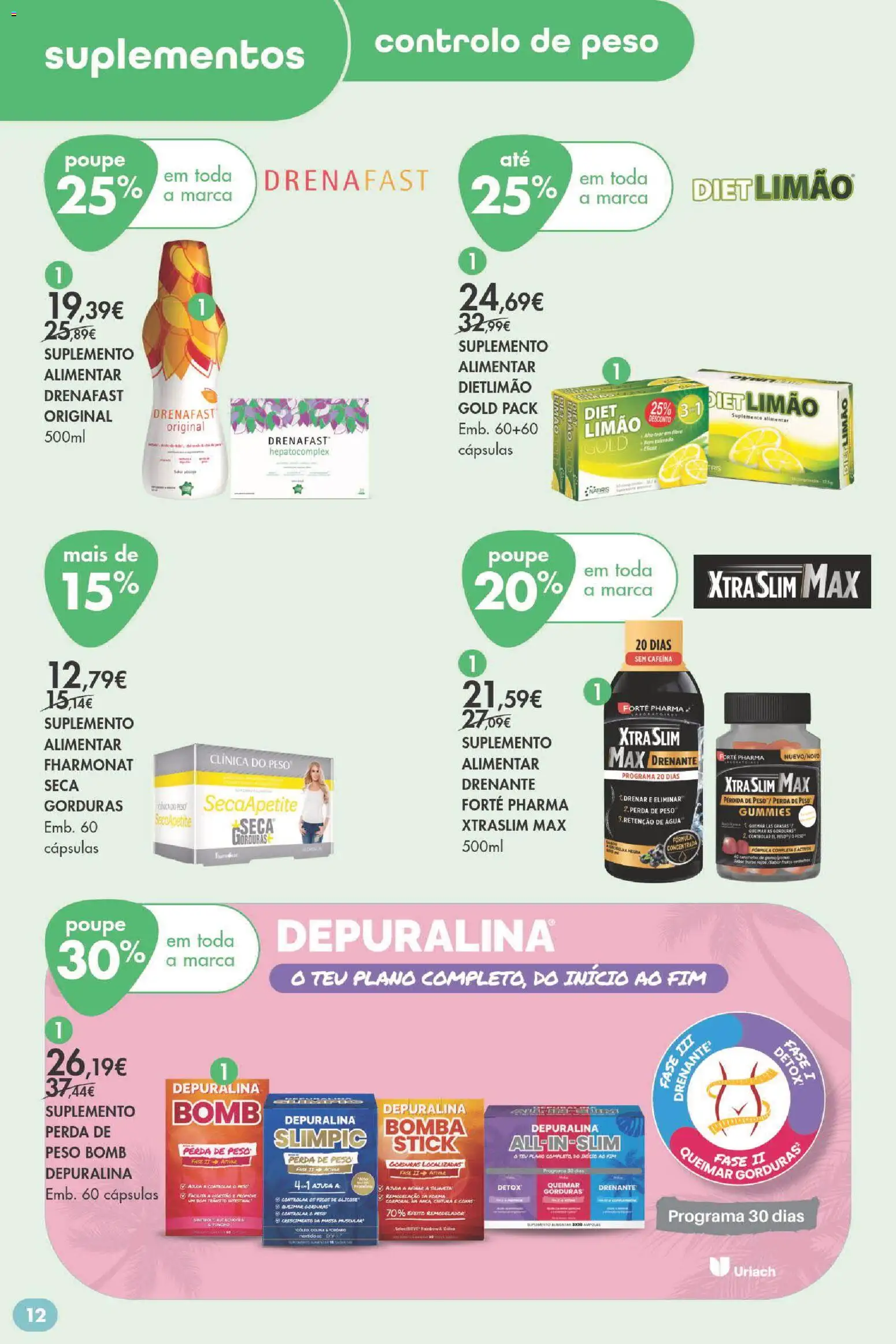 Pingo Doce Bem Estar Verão Lojas │ válido de 02/07/2026 | Página: 12 | Produtos: Agua, Drenante, Pó, Massa