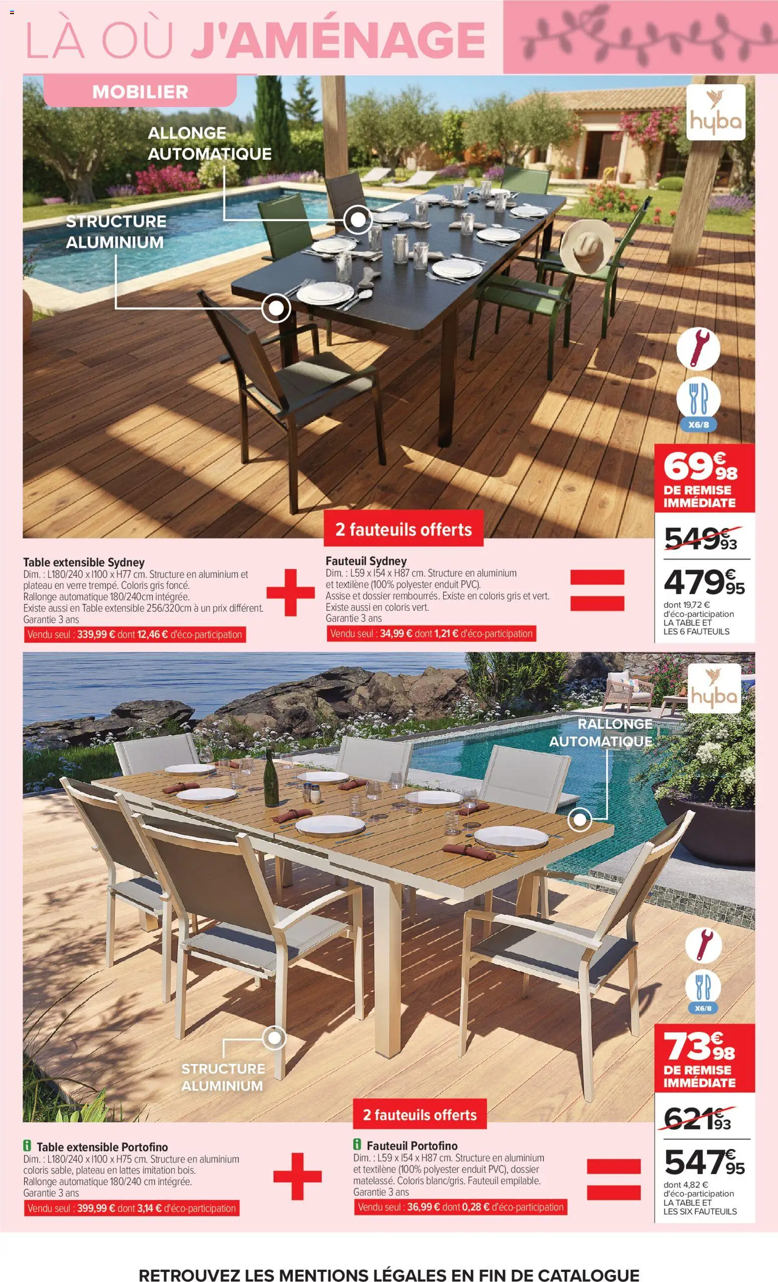 {H1} | Page: 21 | Produits: Plateau, Table extensible, Fauteuil, Table