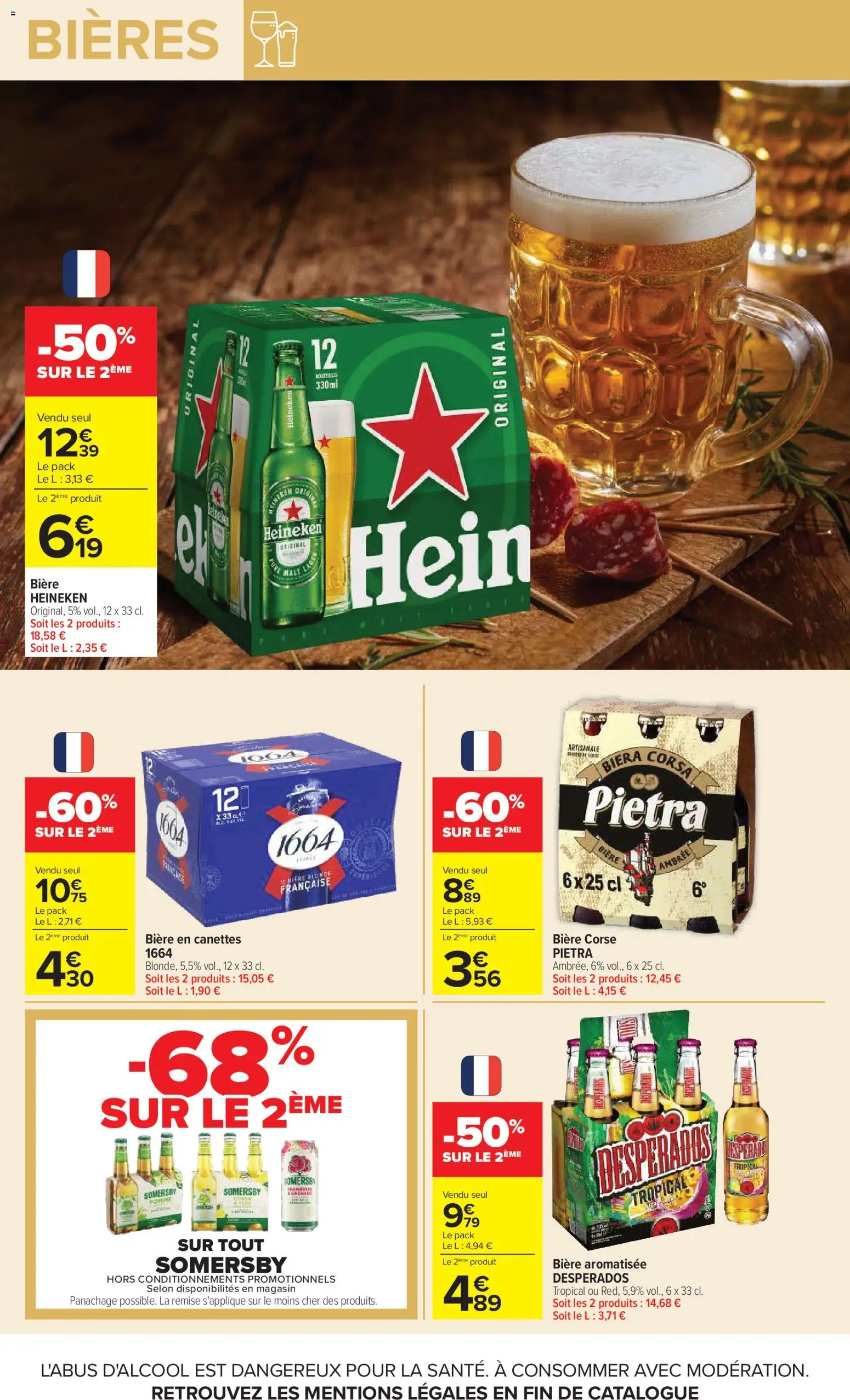 {H1} | Page: 16 | Produits: Bière corse, Pomme, Bière, Heineken