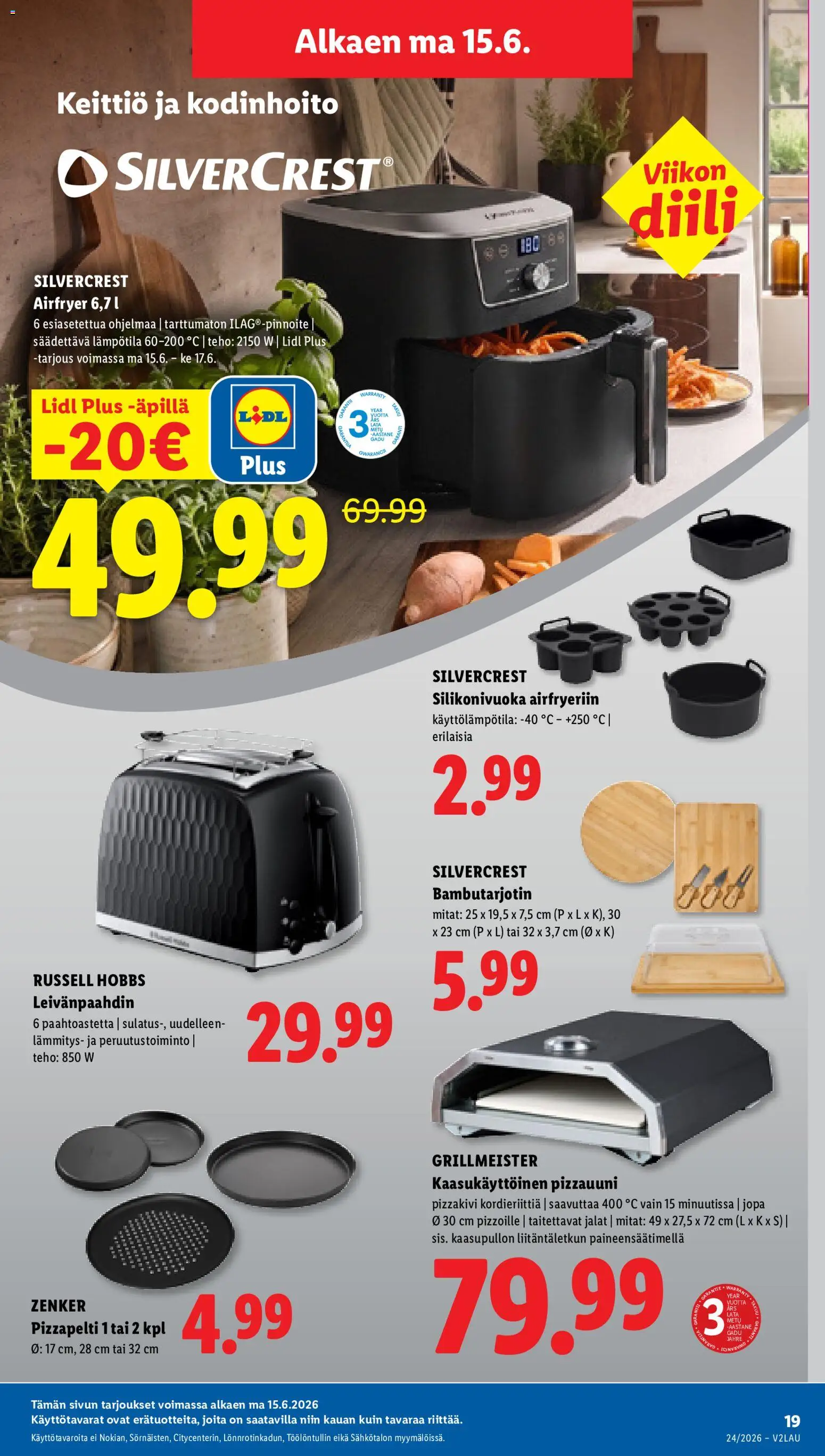 Lidl tarjoukset - Rovaniemi – voimassa 11.06.2026 alkaen | Sivu: 27 | Tuotteet: Leivänpaahdin, Keittiö