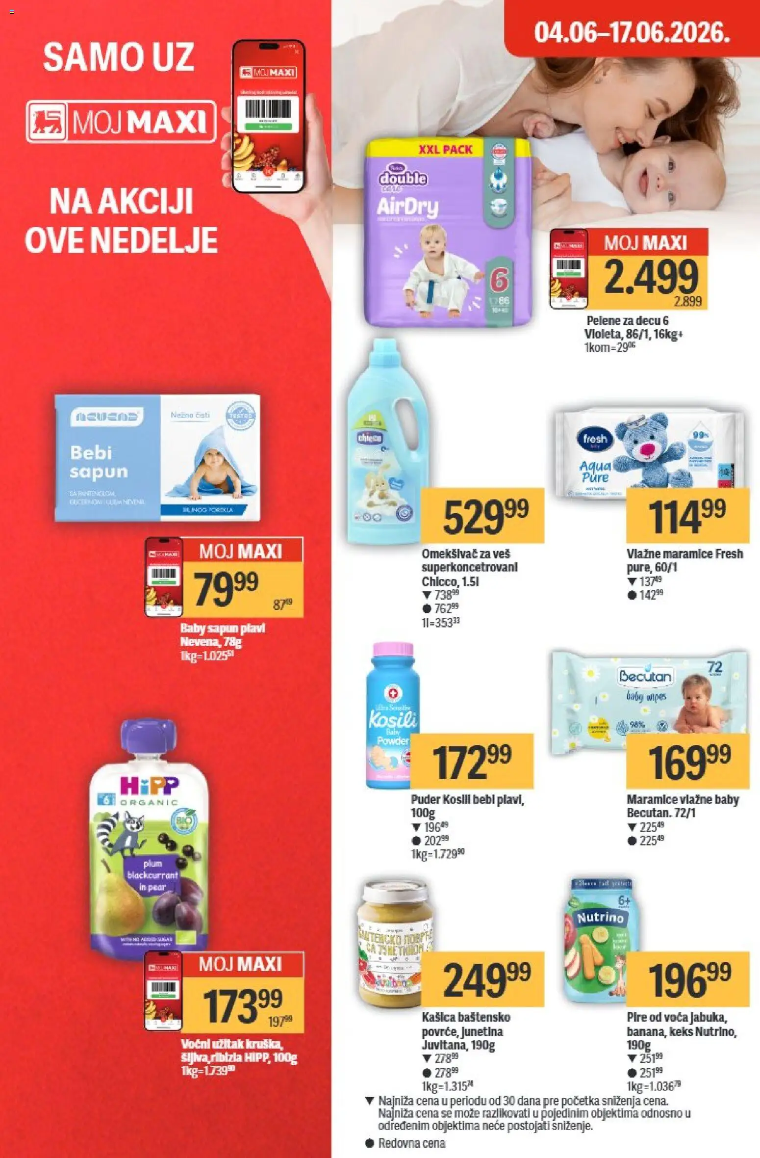 Maxi katalog - važi od 11.06.2026 | Strana: 30 | Proizvode: Sapun, Vlažne maramice, Omekšivač za veš, Pelene