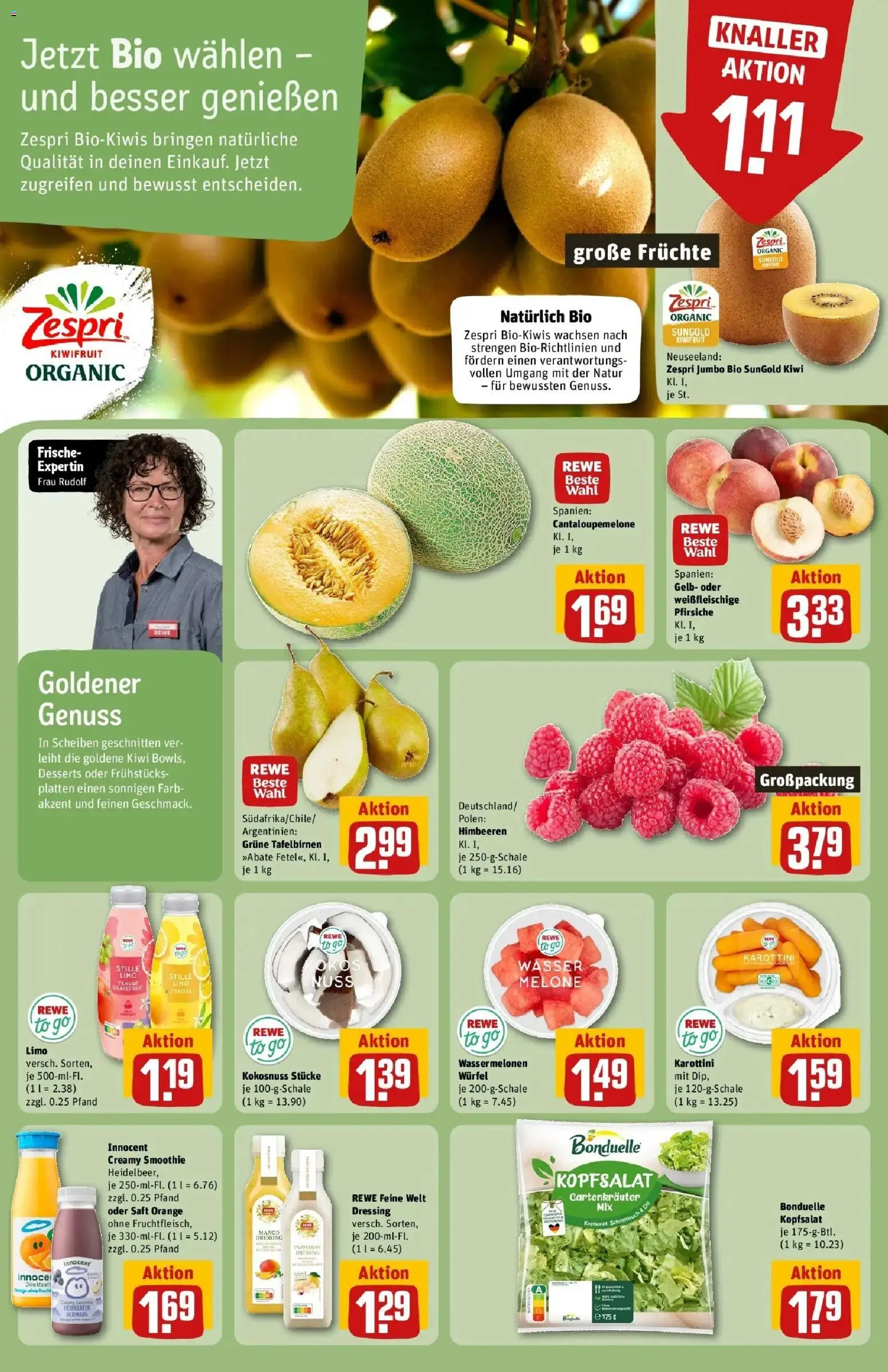 Rewe Prospekt Wetzlar – gültig ab 13.07.2026 | Seite: 6 | Produkte: Himbeeren, Wasser, Mango, Melone