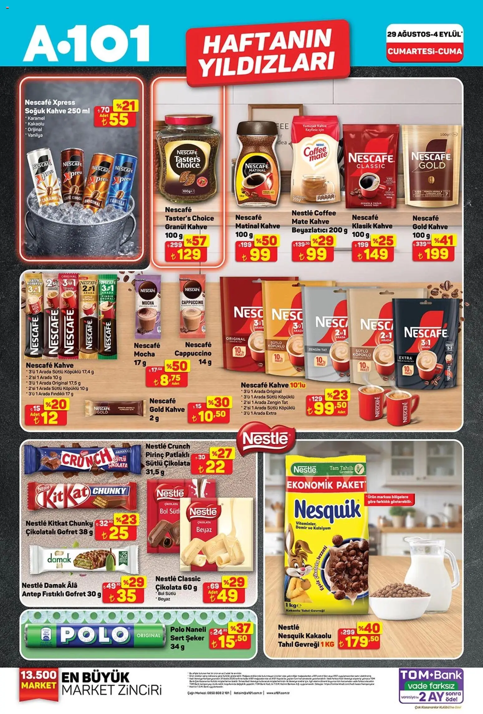 A101 Katalog - 29 Ağustos 2026 tarihinden itibaren geçerlidir | Sayfa: 2 | Ürünler: Gofret, Çikolatalı gofret, Pirinç, Tahıl