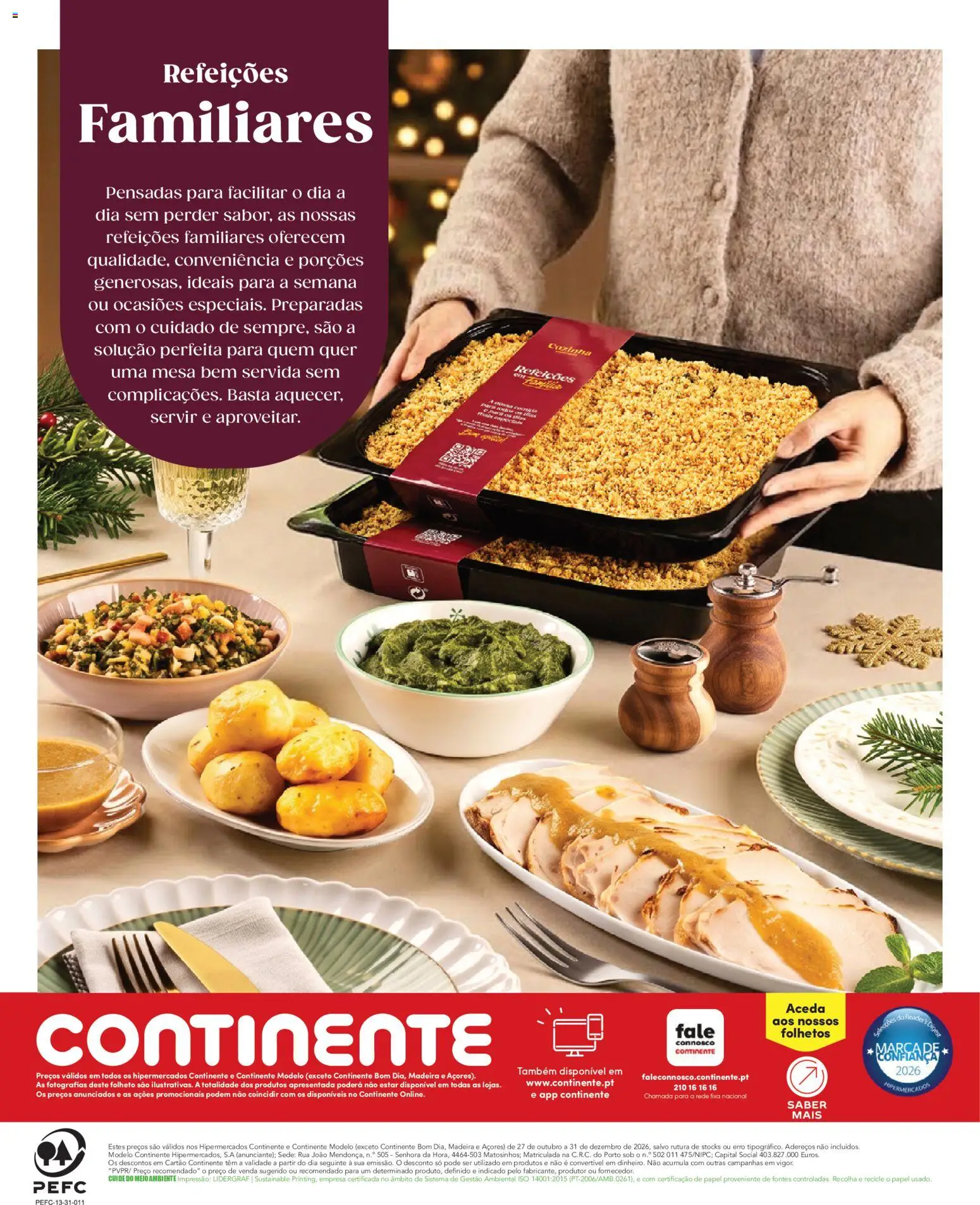 Continente O Natal servido ao nosso jeito │ válido de 27/10/2026 | Página: 28 | Produtos: Mesa
