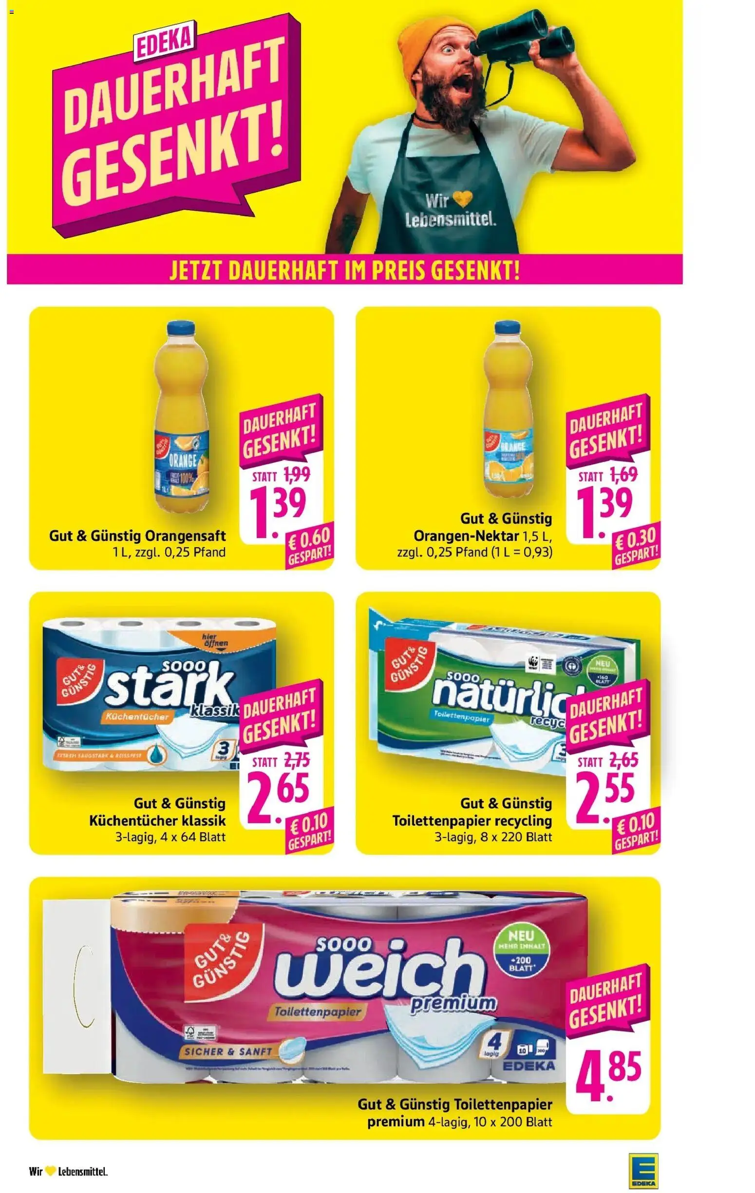 Edeka Prospekt Geislingen (ab 31.08.2026) » Angebote Online | Seite: 21 | Produkte: Orangensaft, Toilettenpapier