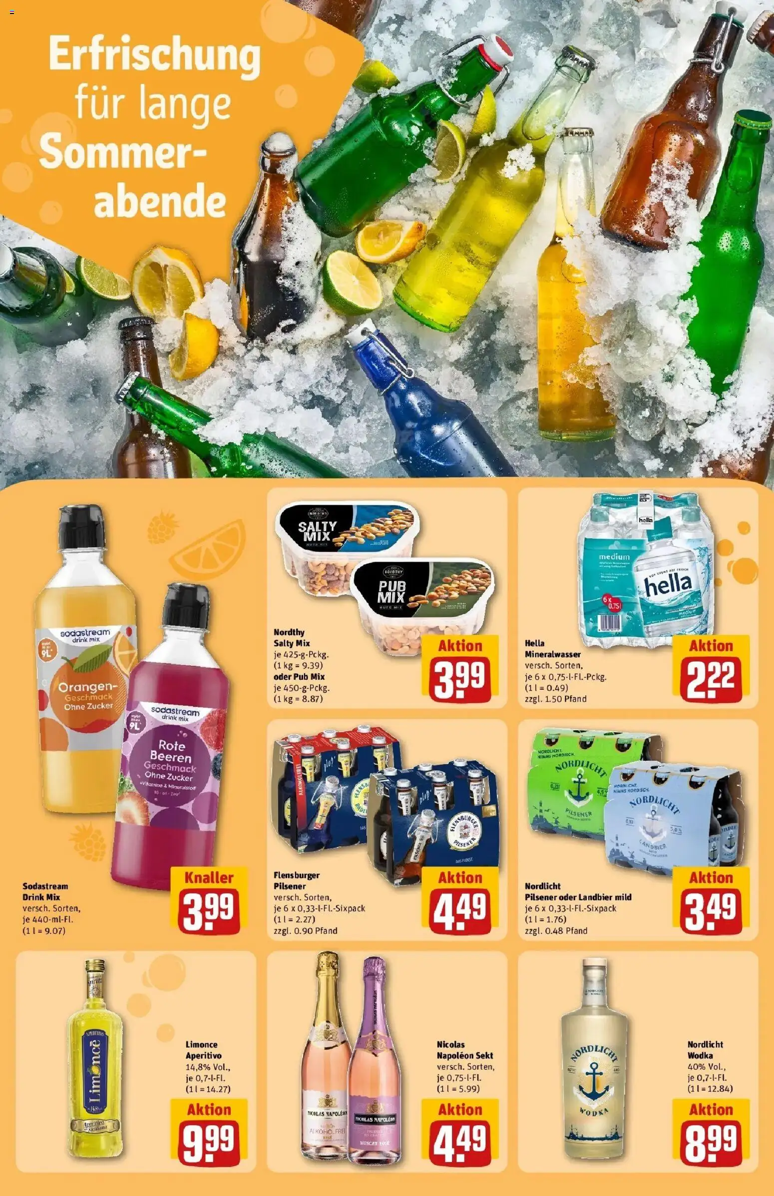REWE Prospekt ab 03.08.2026 zum Blättern » Angebote | Seite: 17 | Produkte: Flensburger, Hella, Wodka, Sodastream