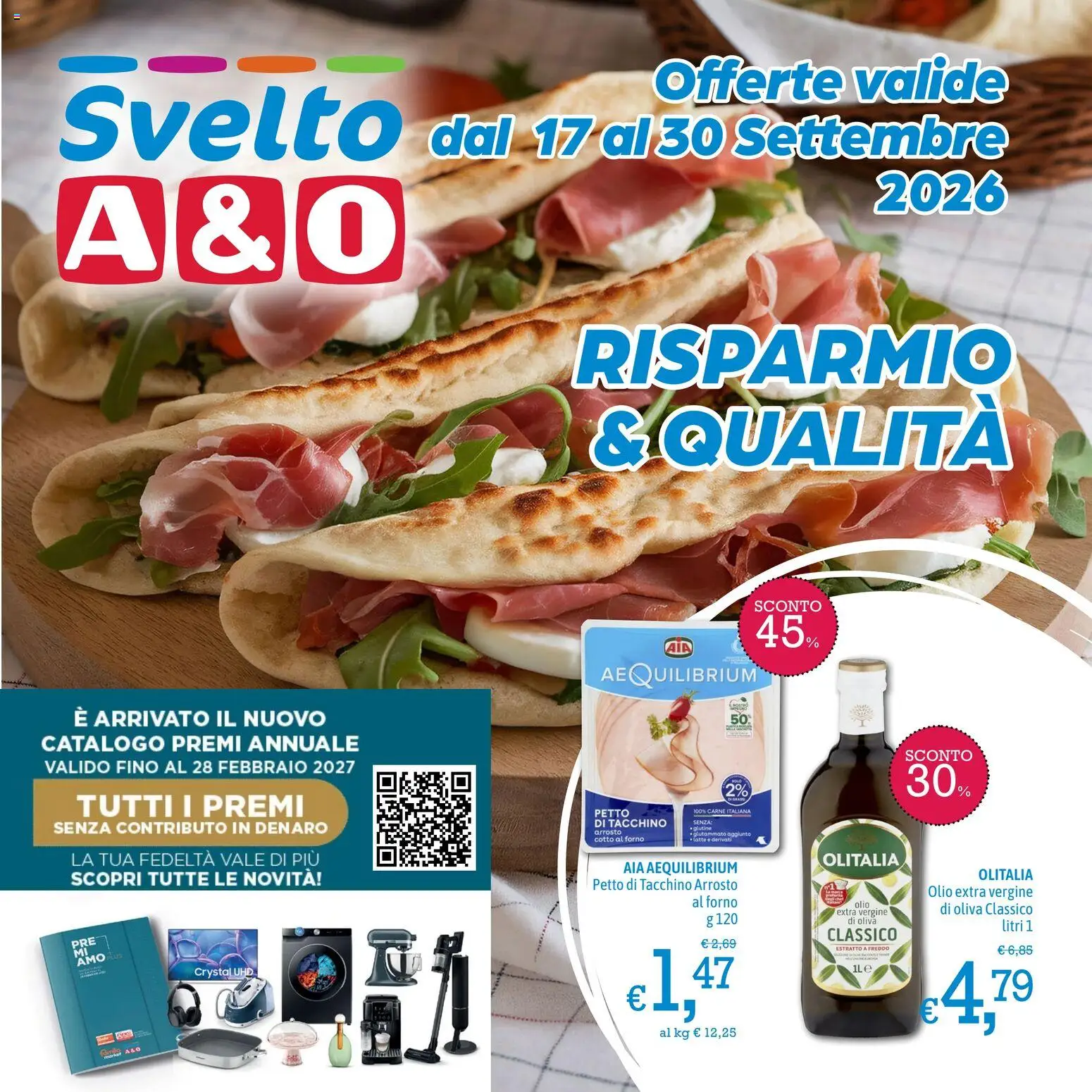 Volantino A&O del 17/09/2026 | Pagina: 1 | Prodotti: Arrosto, Tacchino, Olio, Carne
