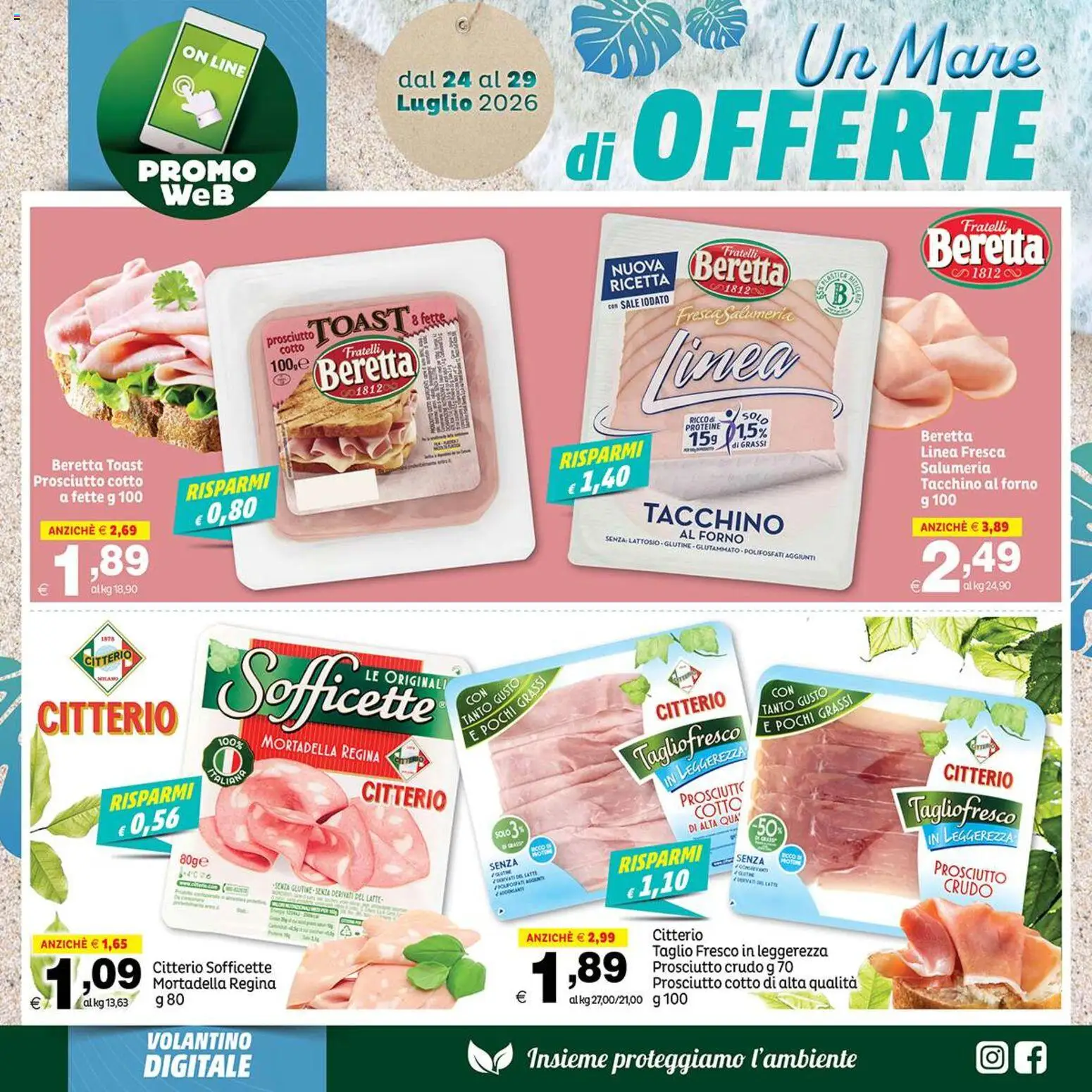 Volantino Elite Supermercati del 24/07/2026 | Pagina: 3 | Prodotti: Prosciutto Crudo, Cd, Tacchino, Prosciutto