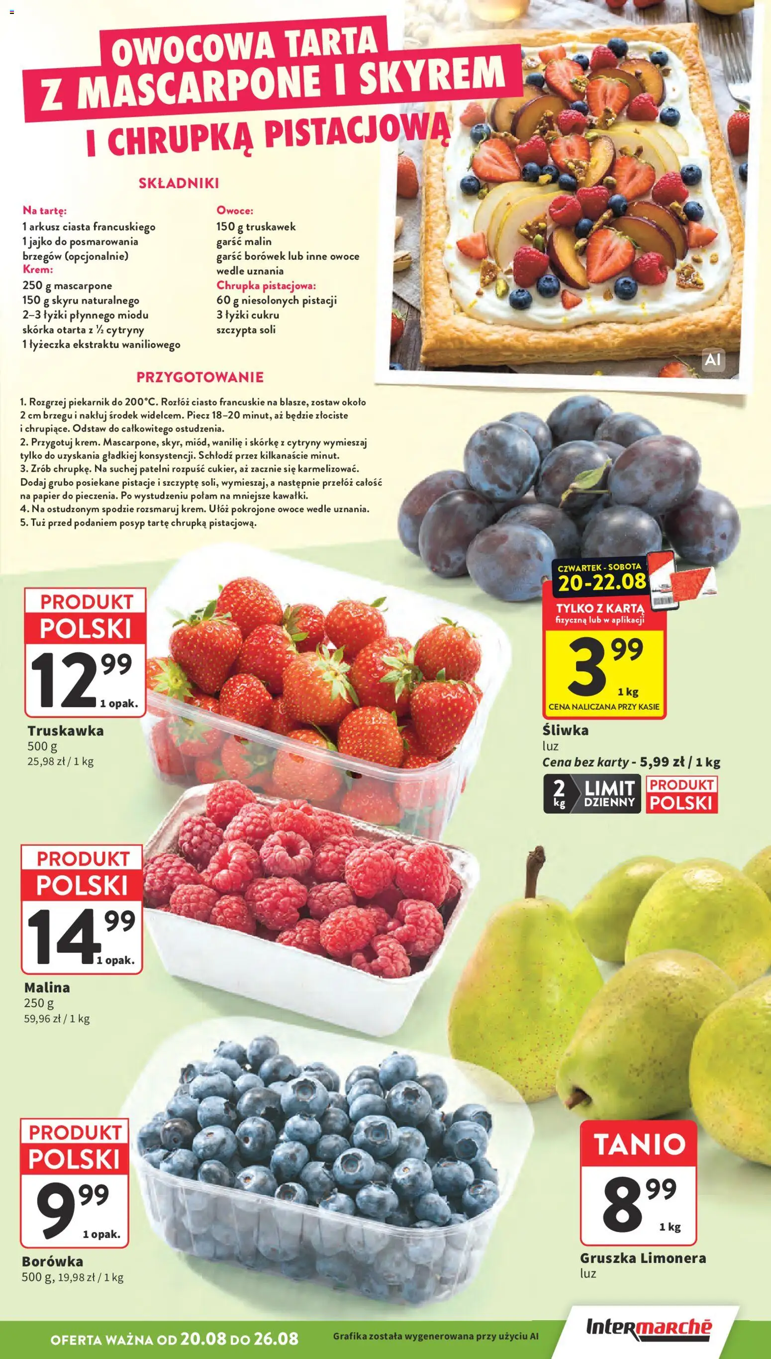 Intermarche gazetka od 20.08.2026 | Strona: 13 | Produkty: Malina, Piekarnik, Cytryny, Krem