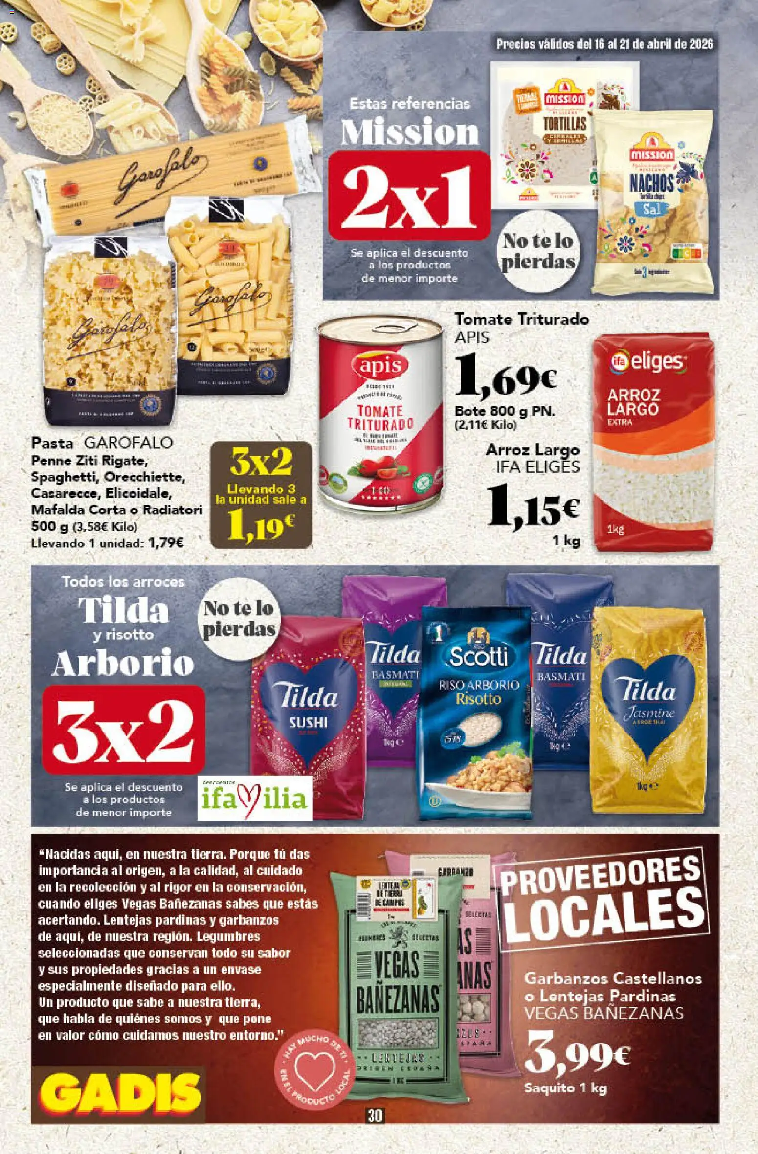 Gadis folleto │ válido desde el 16.04.2026 | Página: 30 | Productos: Καλτσάκια μισά, Arroz, Pasta, Σιδερώστρα