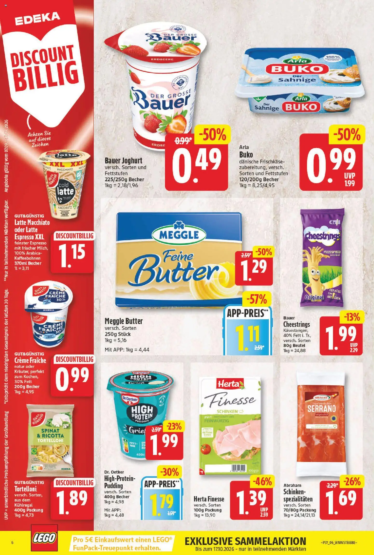 NP Discount Prospekt – gültig ab 07.09.2026 | Seite: 7 | Produkte: Butter, Spezialitäten, Bauer joghurt, Meggle butter
